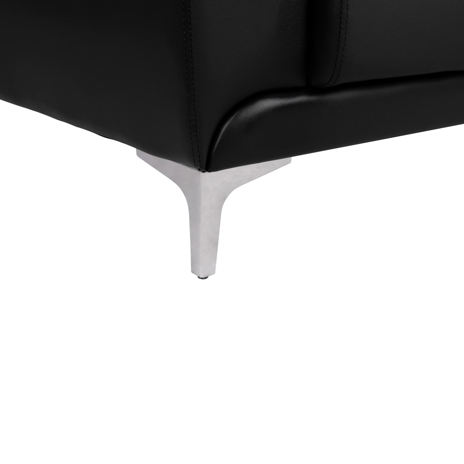 Триместен диван KENZIE   изкуствена кожа в черен нюанс 190x81x81 см.