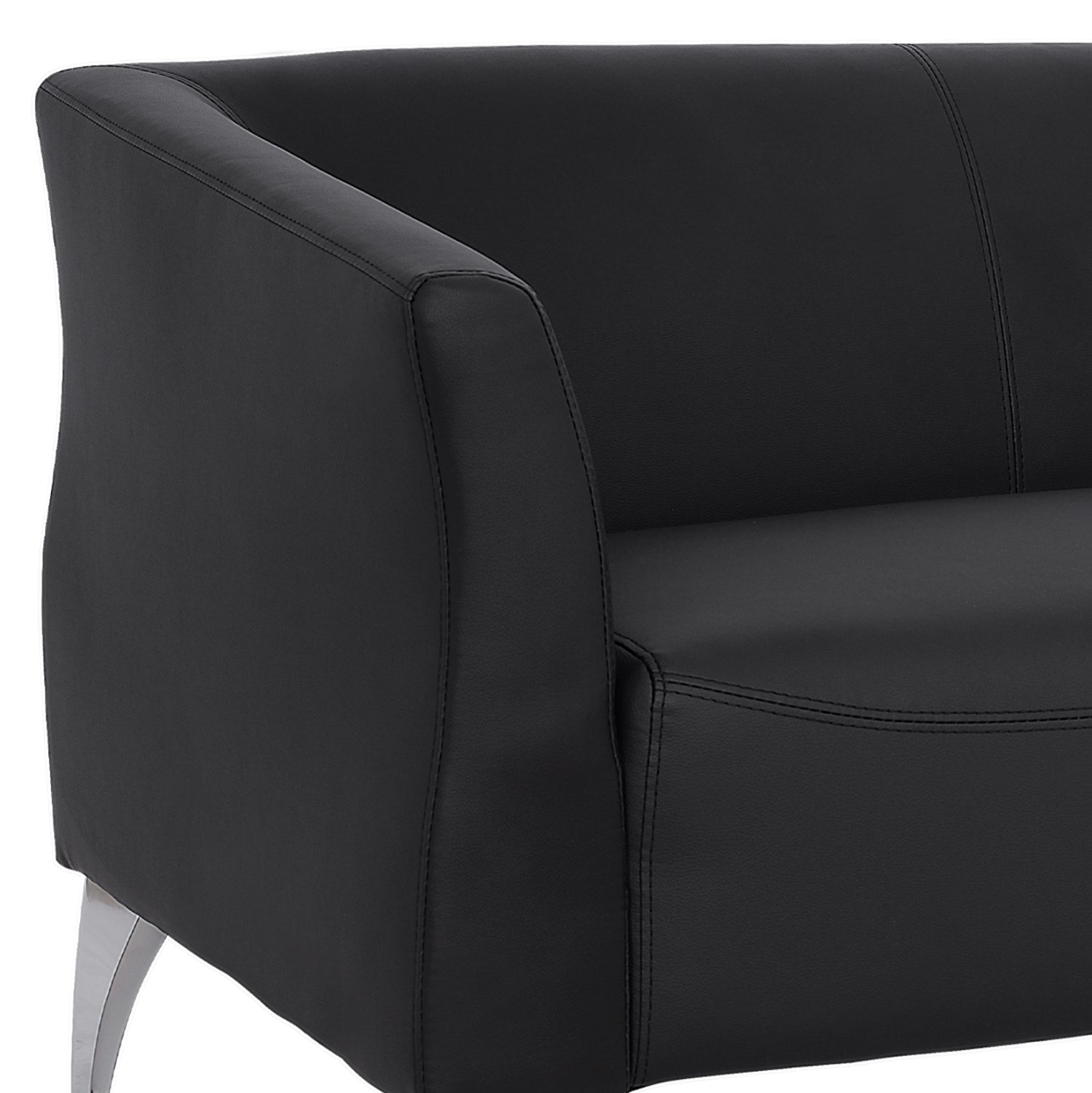 Диван  KIANA черен цвят  PU  130x75x71см