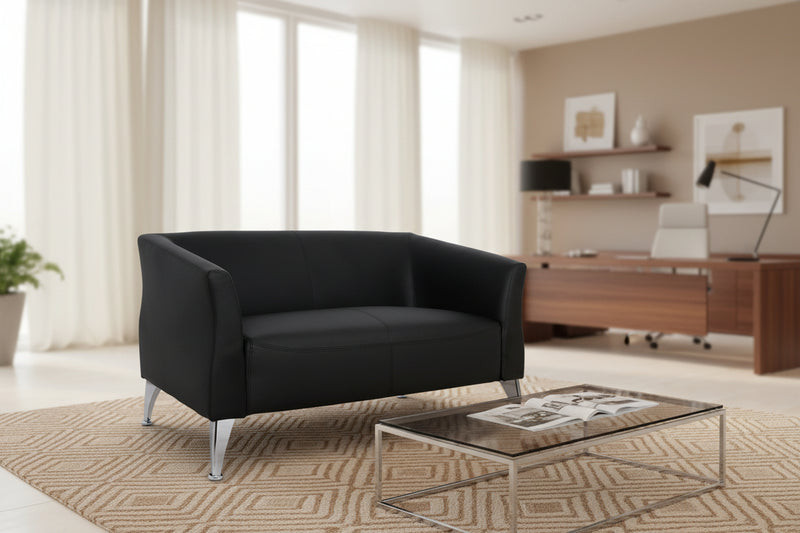 Диван  KIANA черен цвят  PU  130x75x71см