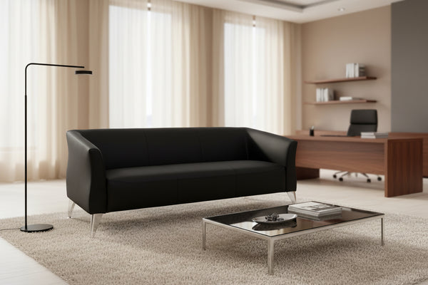 Триместен диван  KIANA  3/ PU /черен 180x75x71см
