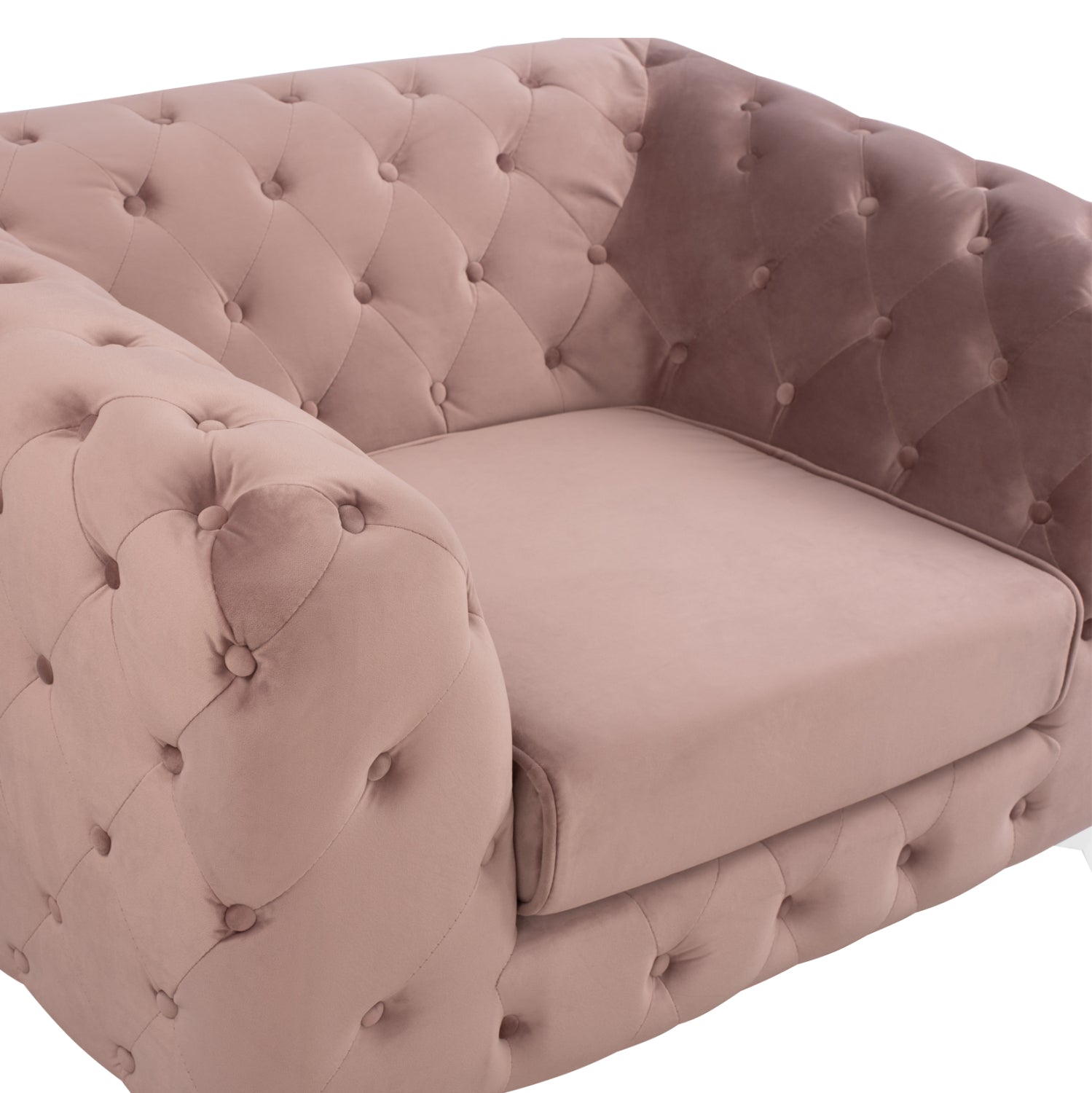 Фотьойл Честърфилд - розов цвят 120Χ88Χ74