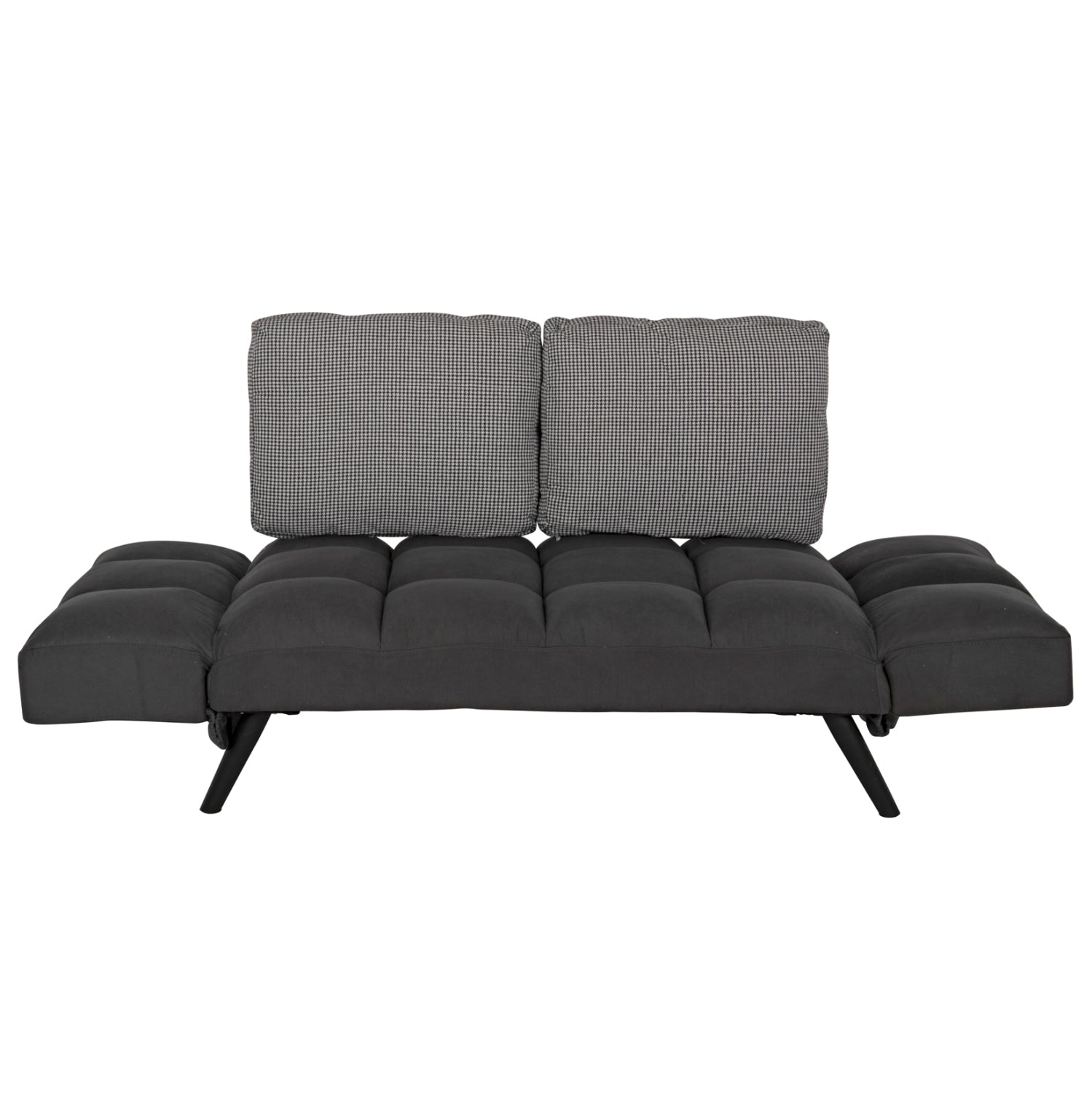 3-местни  многоформен диван със сиви възглавници 190x75x89см.