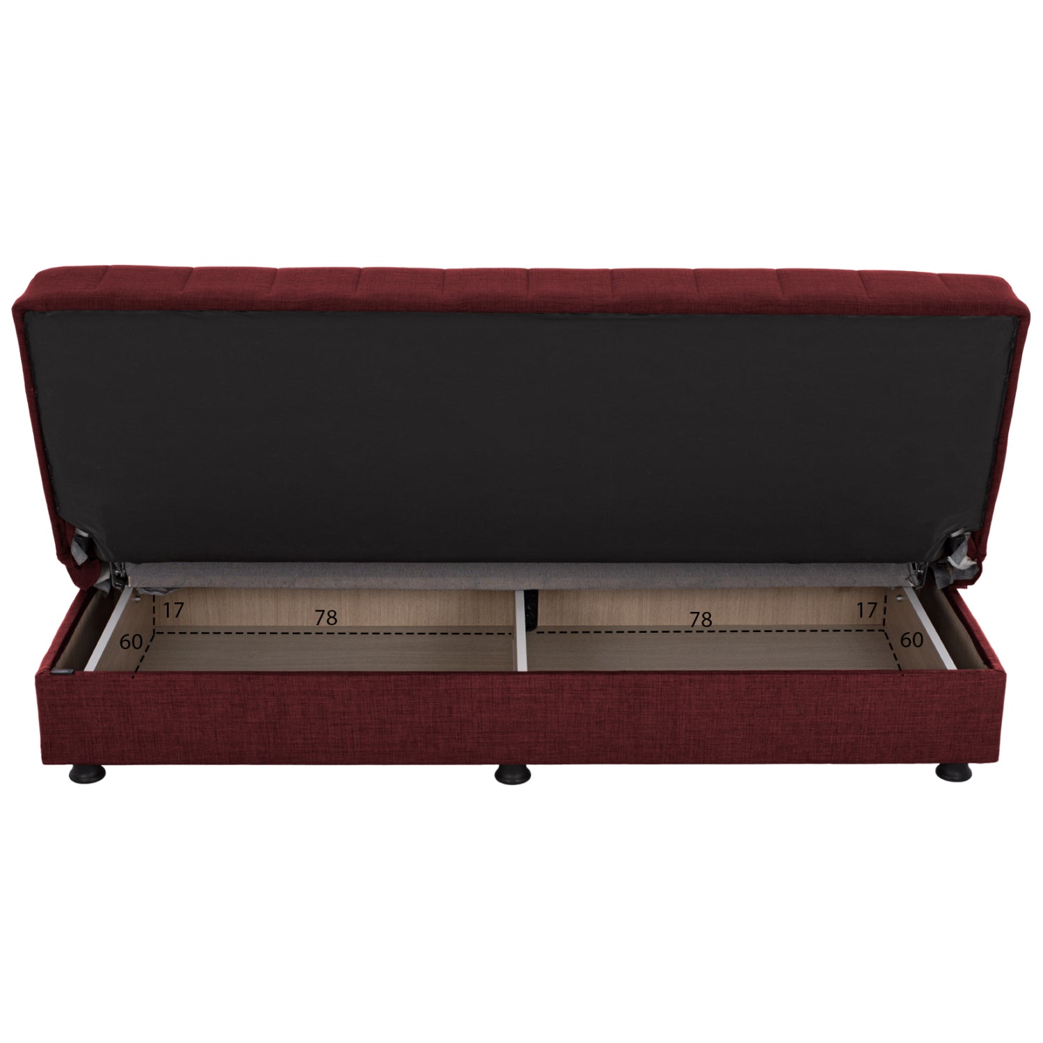 Диван Aндри червен цвят