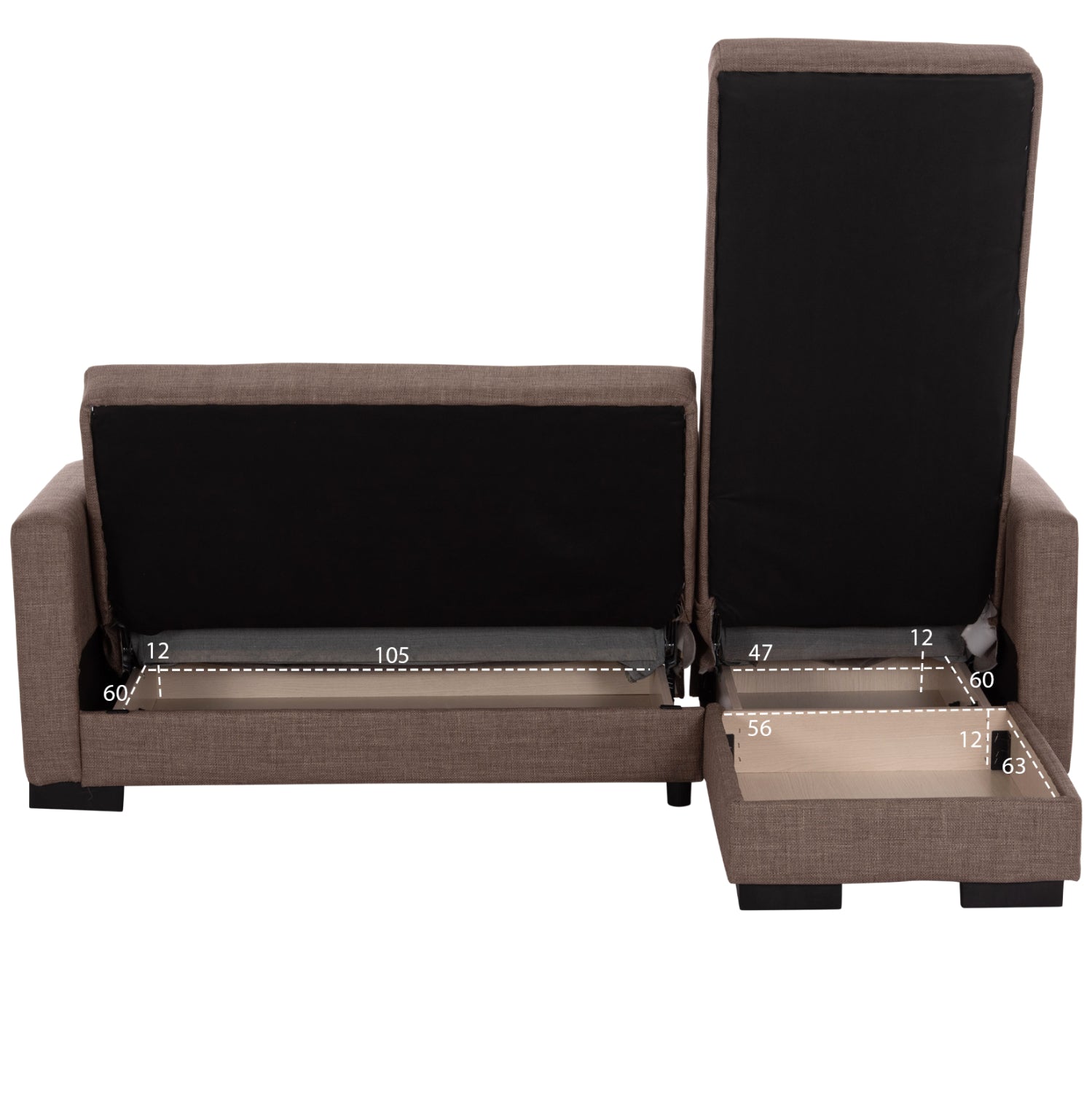 Ъглов диванкафяв цвят