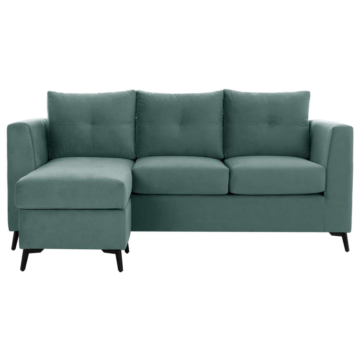 Ъглов диван обръщаем  цвят мента плат 200x140x88см