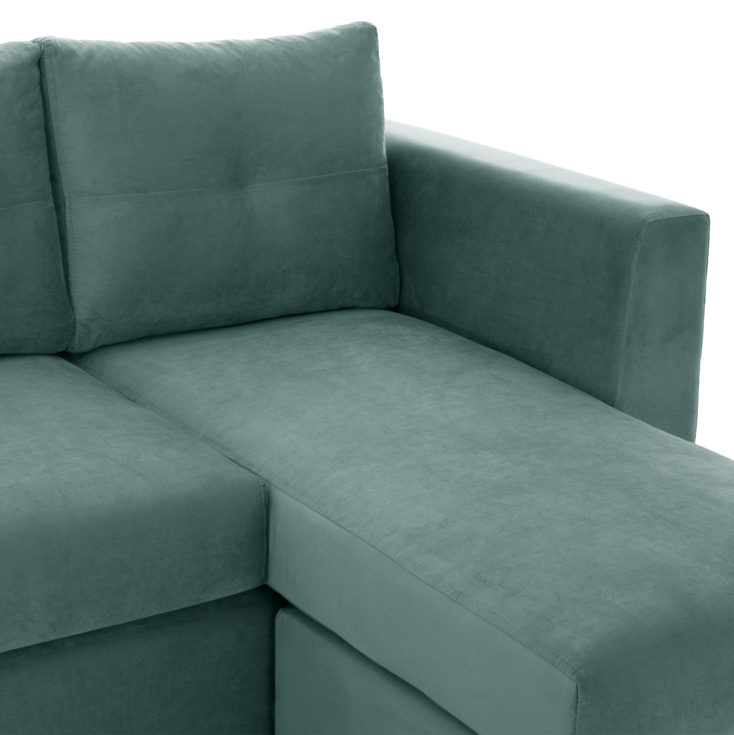 Ъглов диван обръщаем  цвят мента плат 200x140x88см