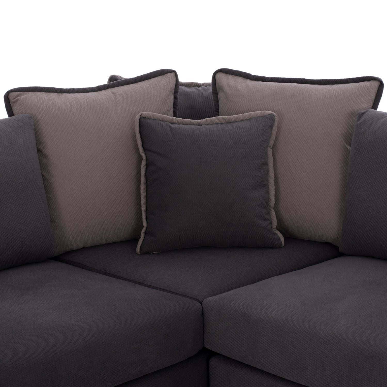 Ляв ъглов диван Home сив  плат 270x225x90см