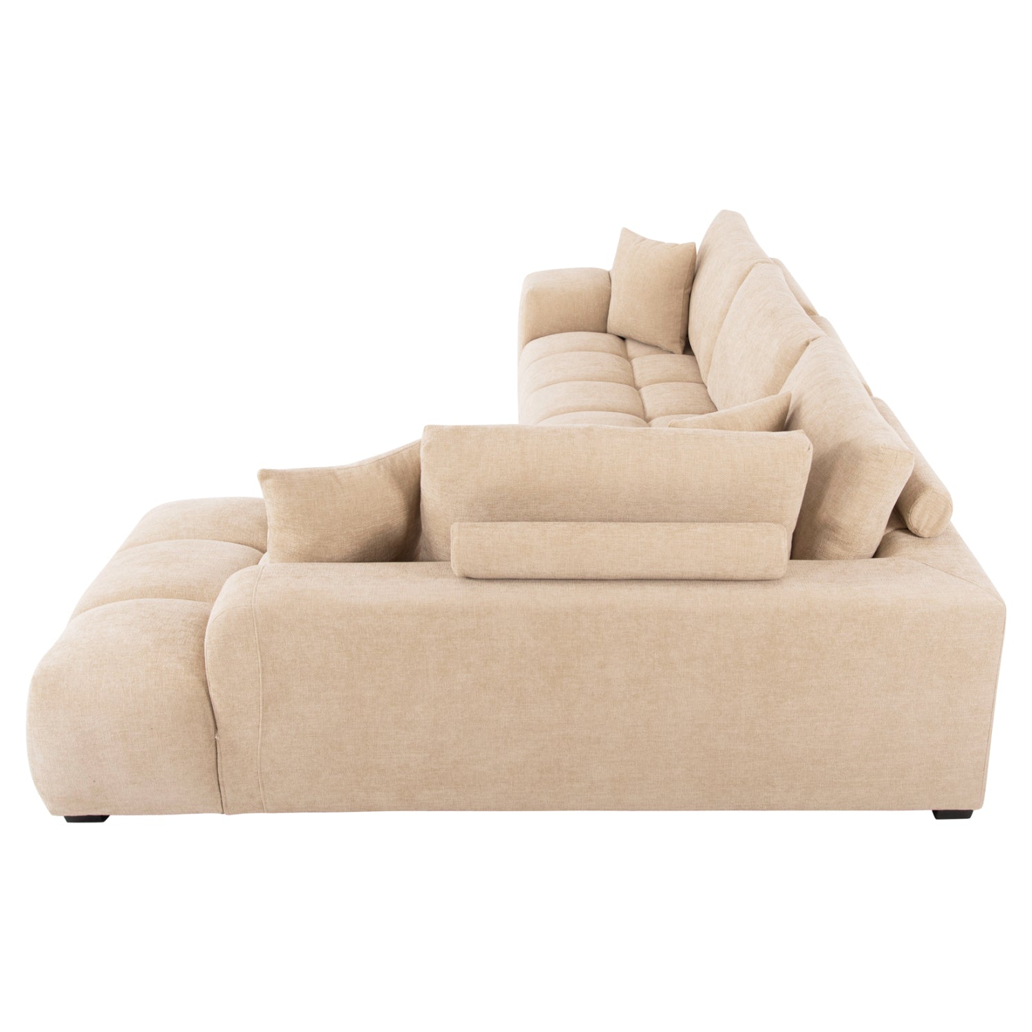 Ъглов диван коен десен ъгълцвят екрю