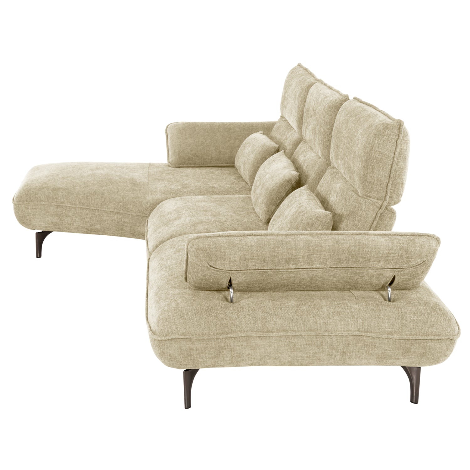 Ъглов диван кони ляв ъгълцвят екрю