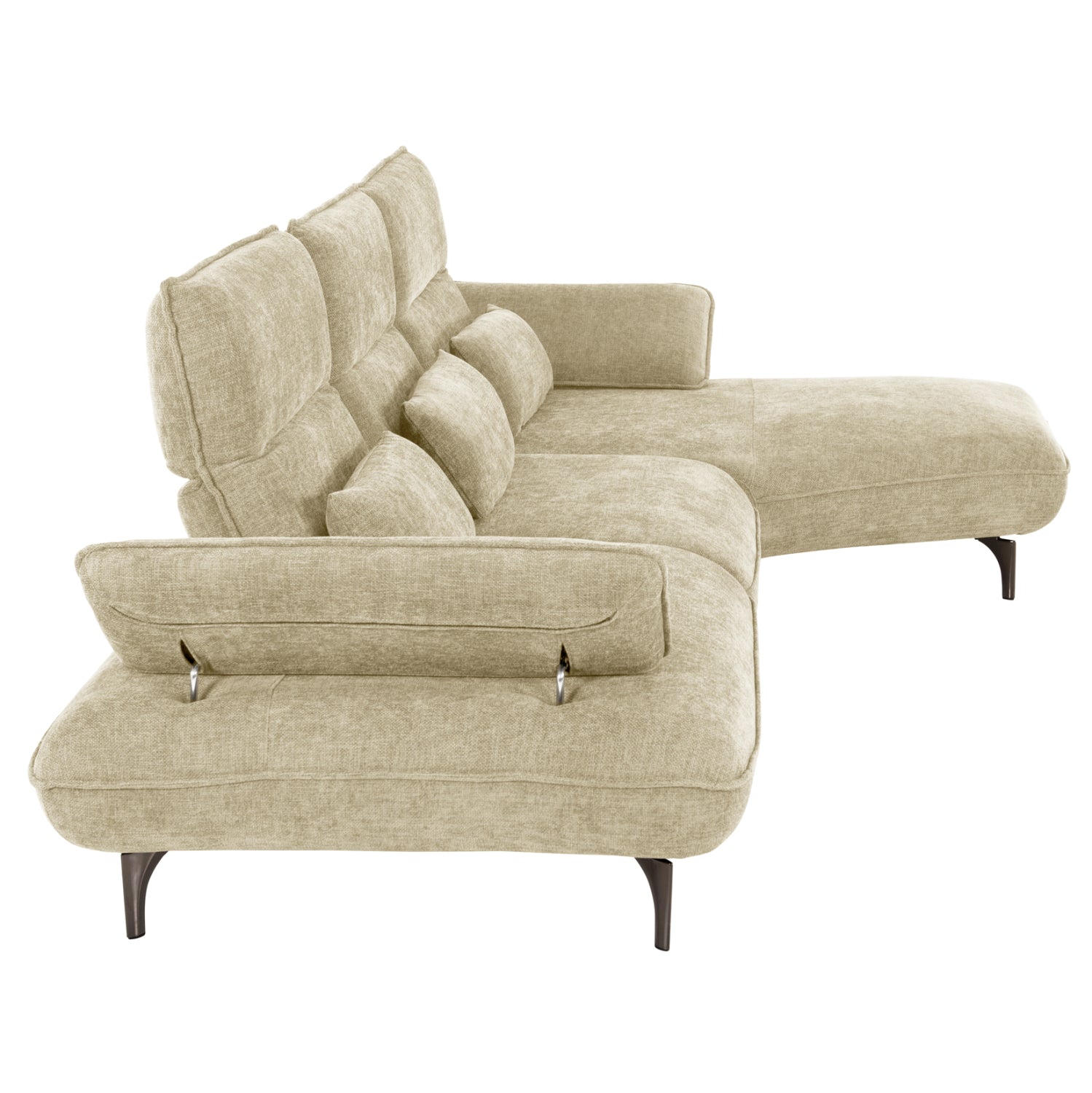 Ъглов диван кони десен ъгълцвят екрю