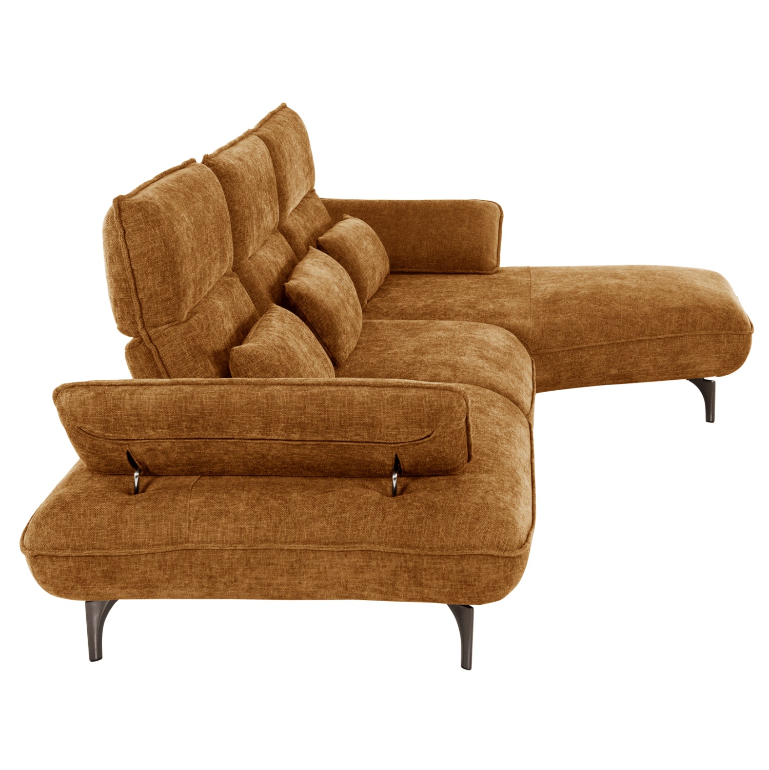 Ъглов диван кони десен ъгълцвят керемида