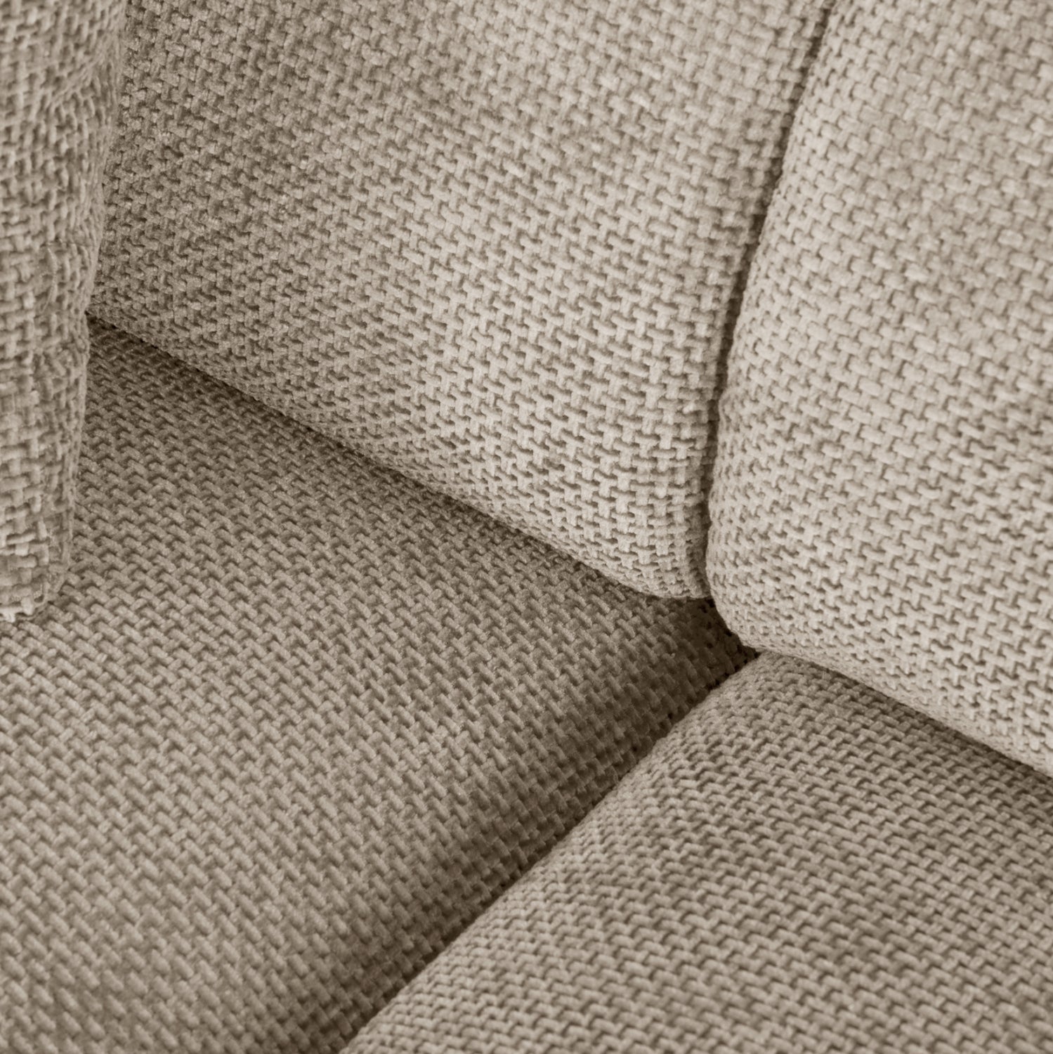 Ъглов диван бежов BRICKEN 110-282х98-160х72см