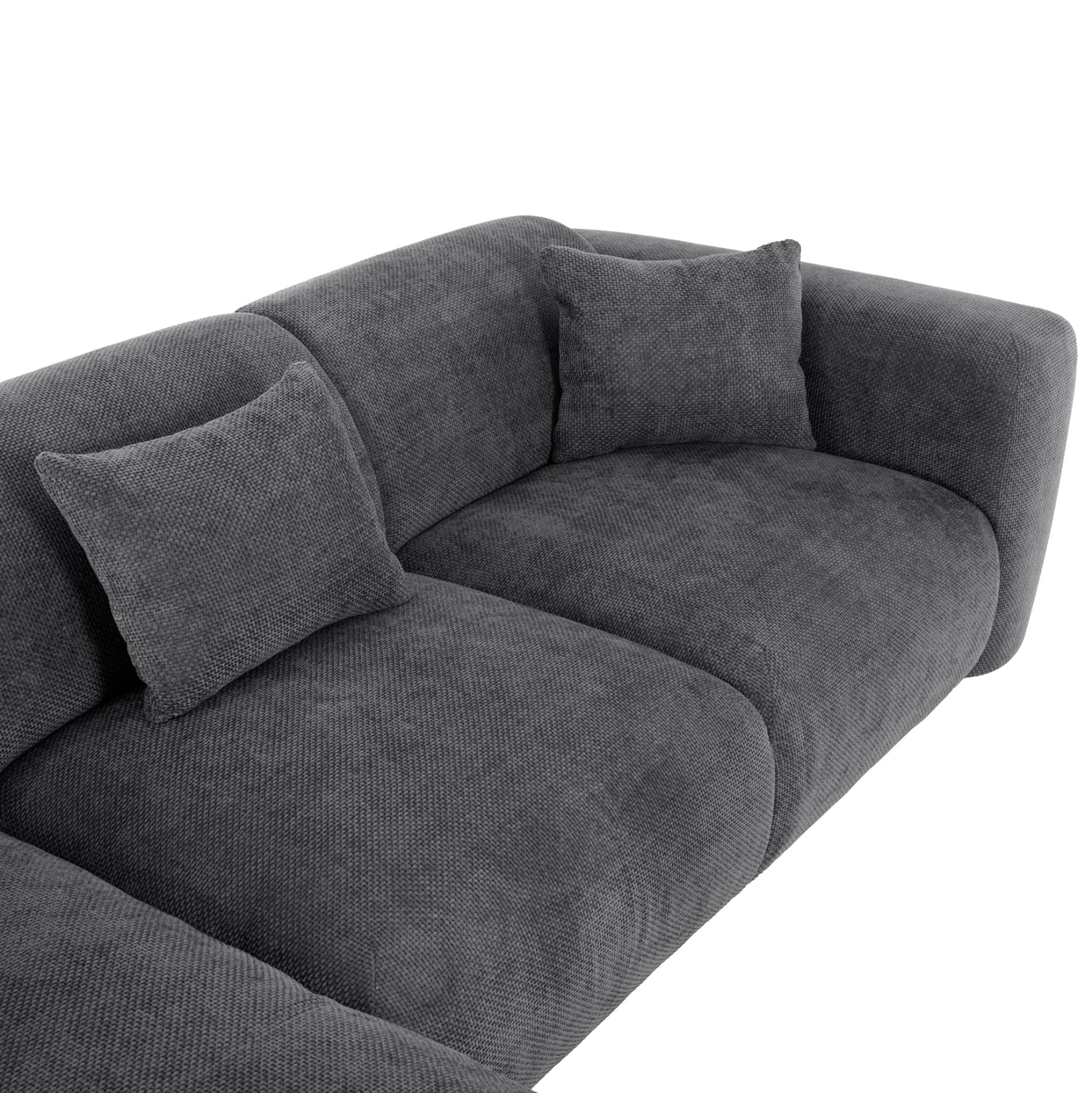 Ъглов диван брик ляв ъгълцвят антрацит