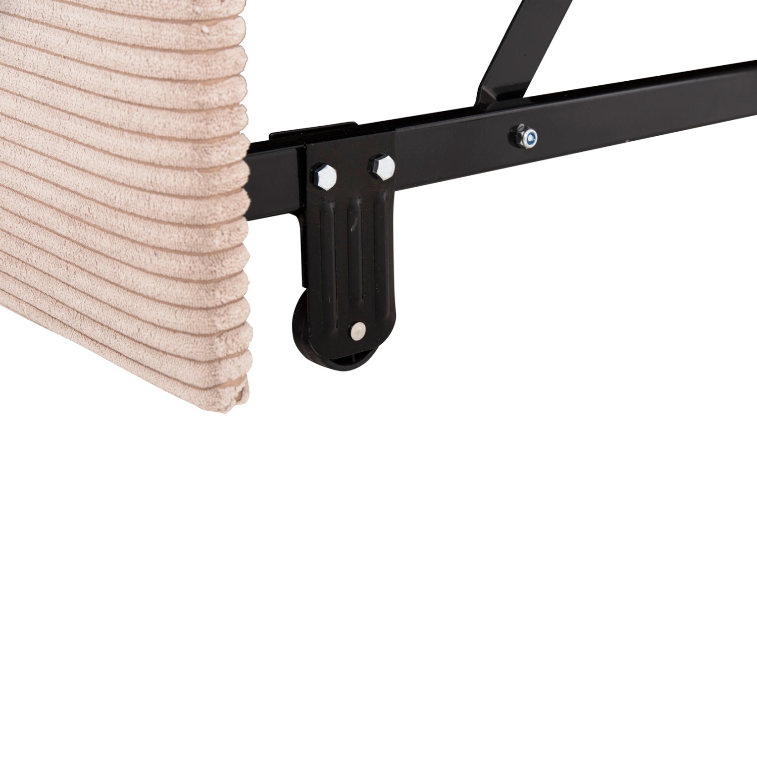 Ъглов (ляв) разтегащ диван ALDO с място за съхранение / бежов плат 256x91-159x87всм.