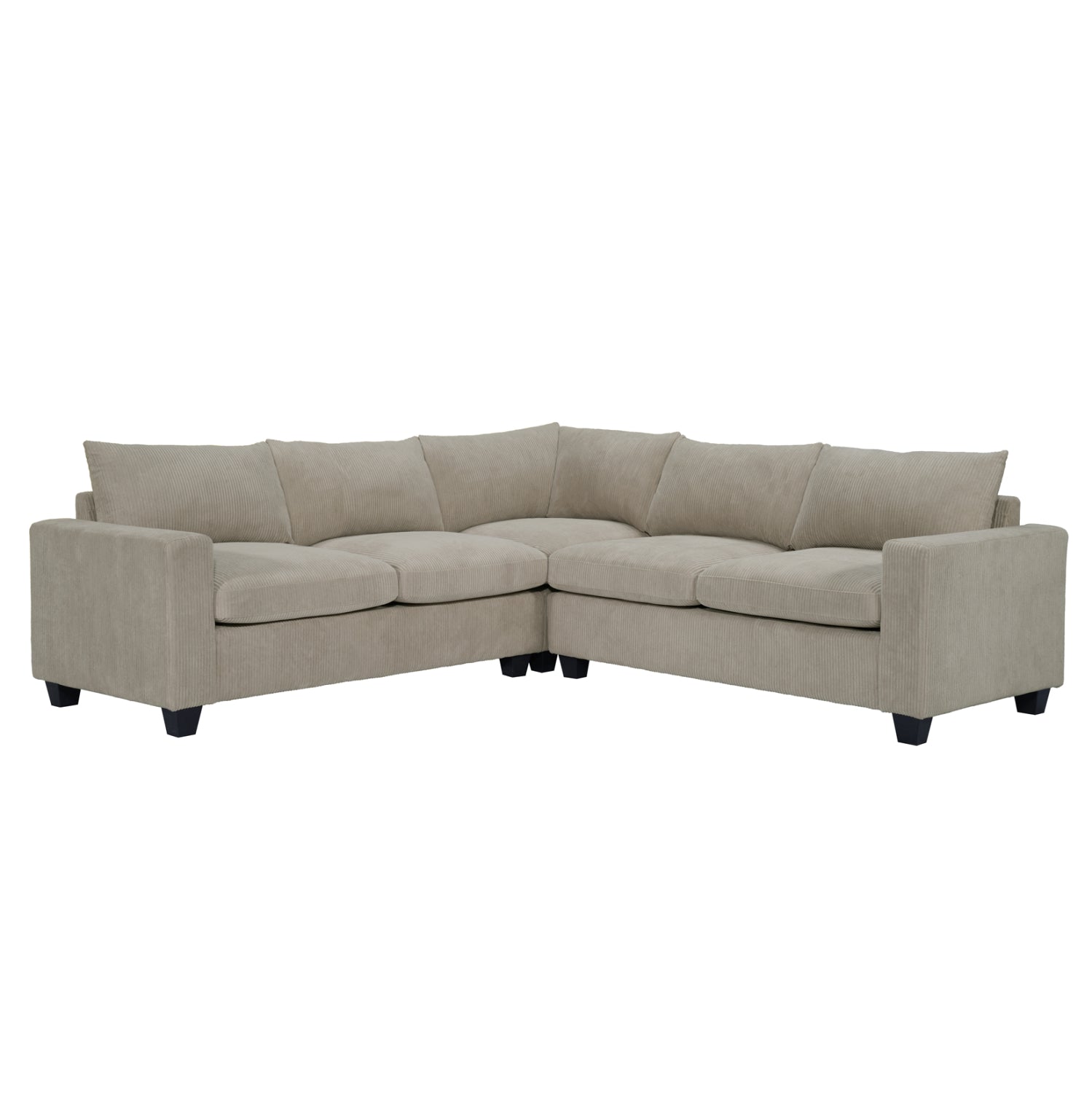 Ъглов диван calder бежов плат 254x254x90 (седалка)x91см.