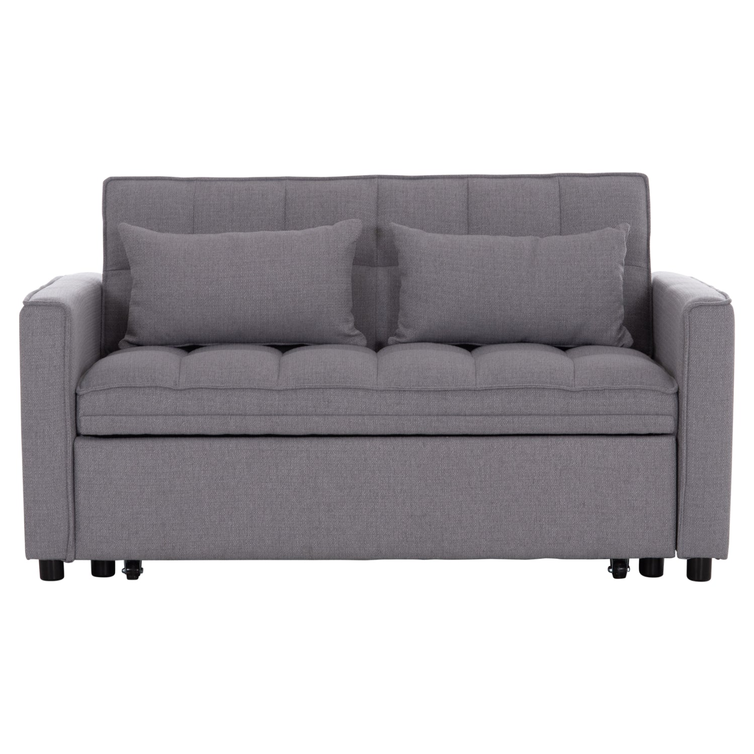 Двуместен разтегаем диван Borg сив плат 142x94x78см