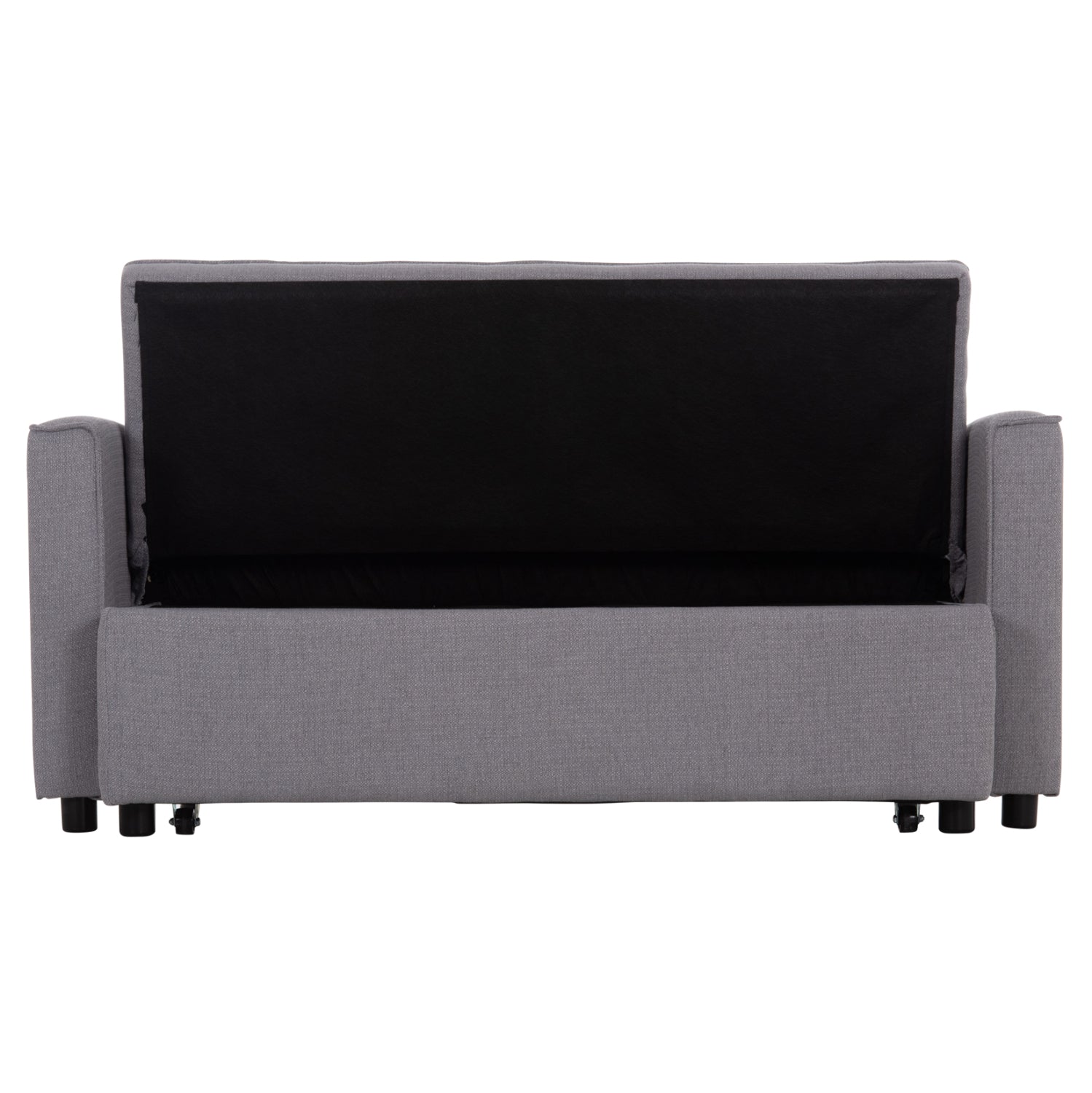 Двуместен разтегаем диван Borg сив плат 142x94x78см