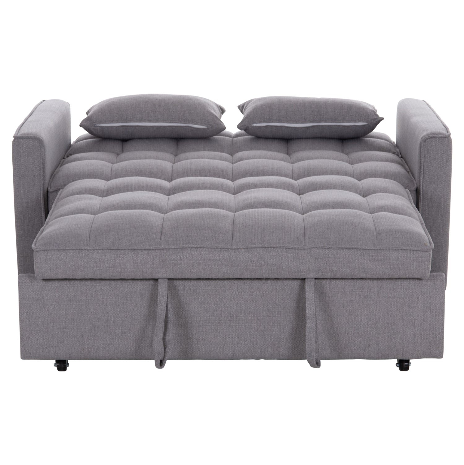 Двуместен разтегаем диван Borg сив плат 142x94x78см