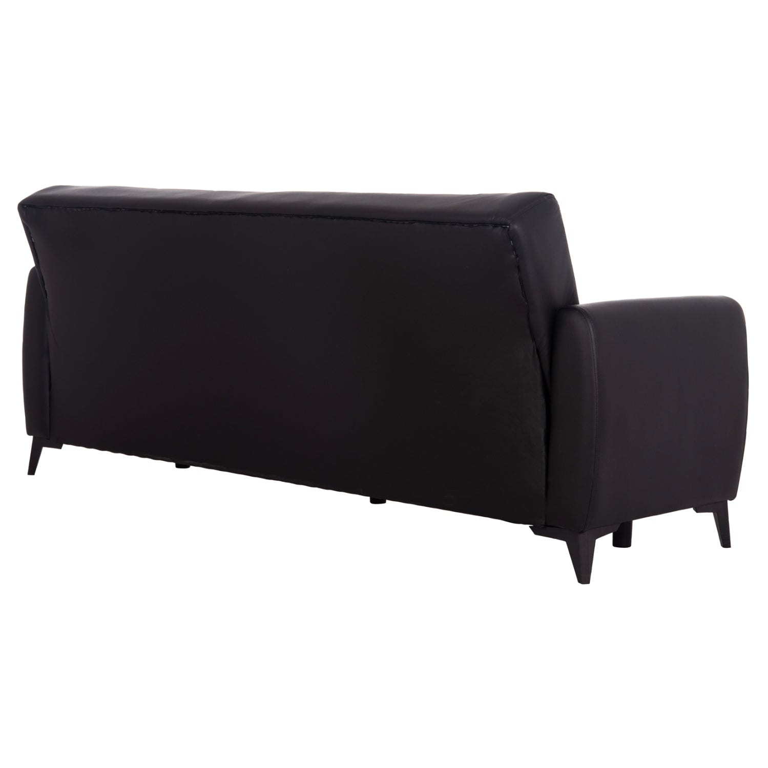 Разтегателен диван с място за съхранение nikko черен pu 207x80x82кв.