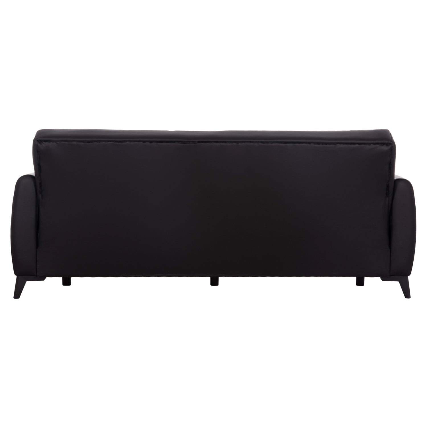 Разтегателен диван с място за съхранение nikko черен pu 207x80x82кв.