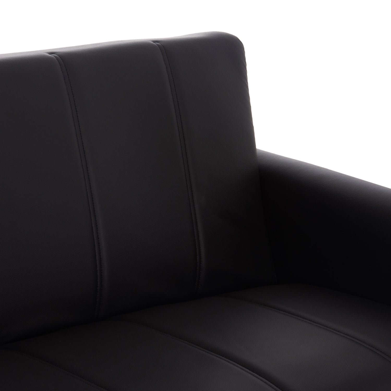 Разтегателен диван с място за съхранение Nikko черен pu 207x80x82кв.