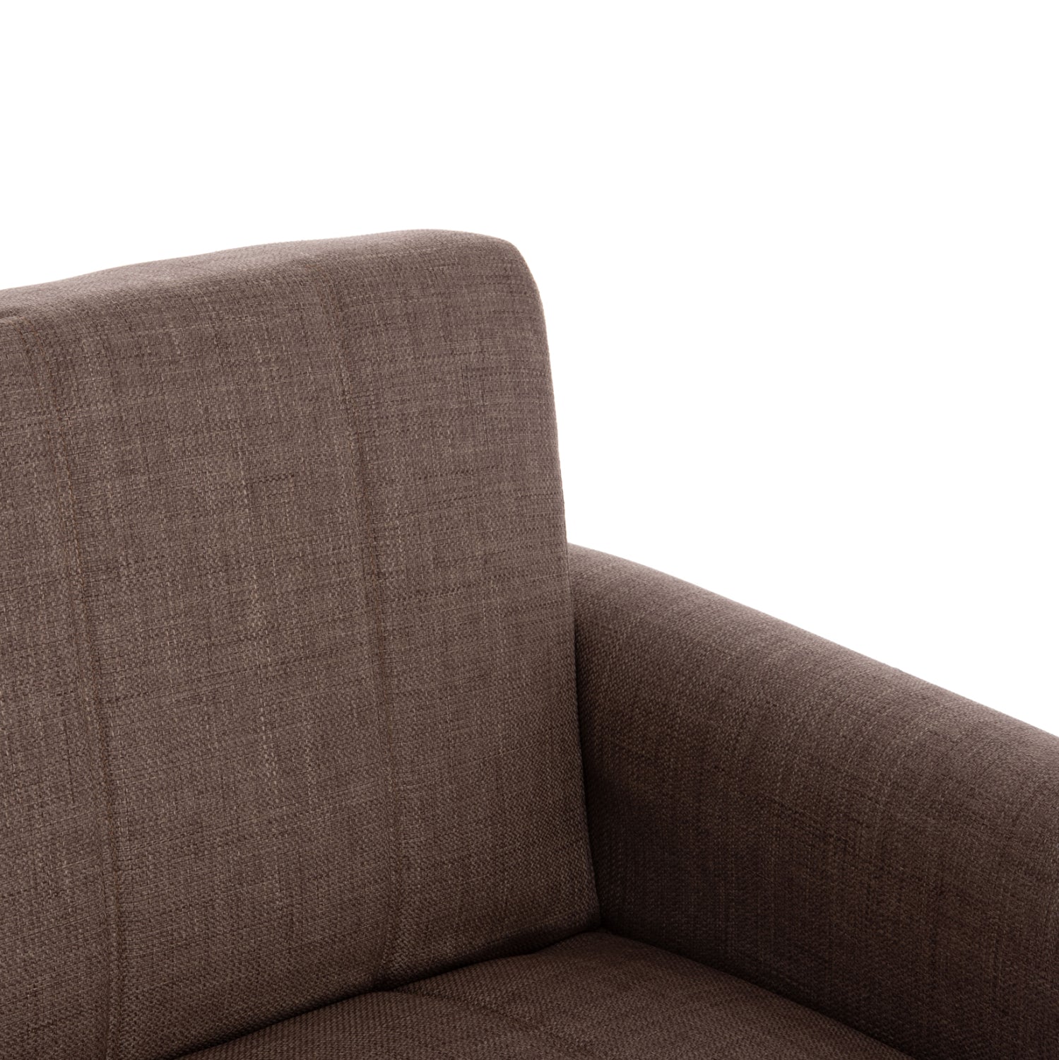 Разтегателен диван с място за съхранение никко кафяв плат 144x75x84см.