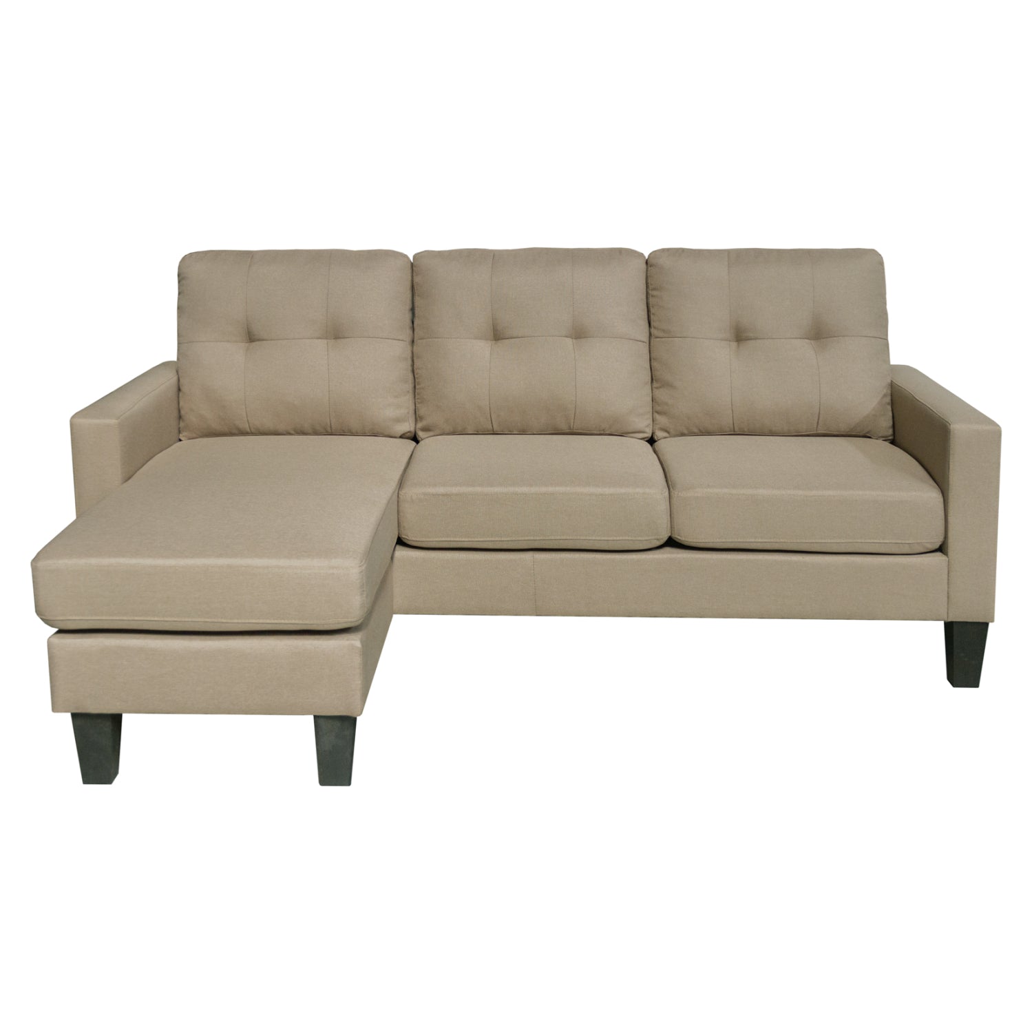 Ъглов диван MEGGY обръщаем, бежов плат 184.5x129x86см.