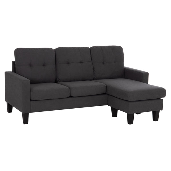 Ъглов диван обръщаем  MEGGY сив плат 184.5x75-129x86см.