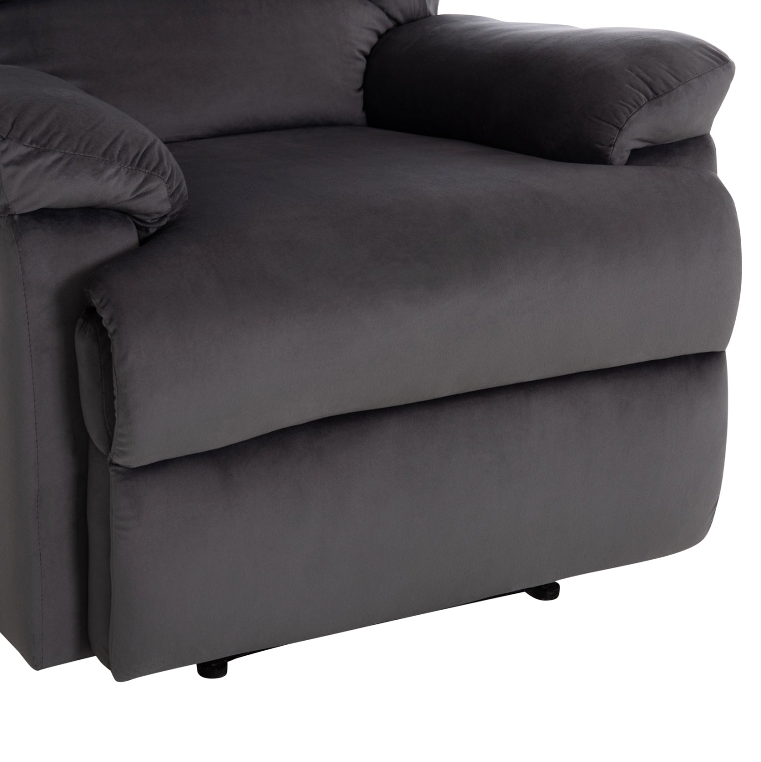 Фотьойл Relax  сиво кадифе 85x90x95см.