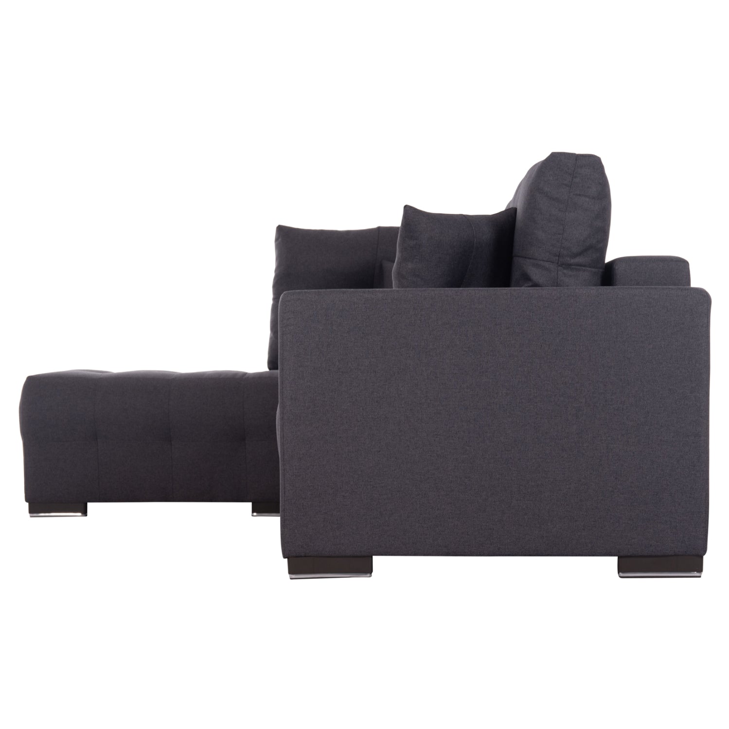 Ъглов разтегател с място за съхранение trendston сив плат 298x177x95cm