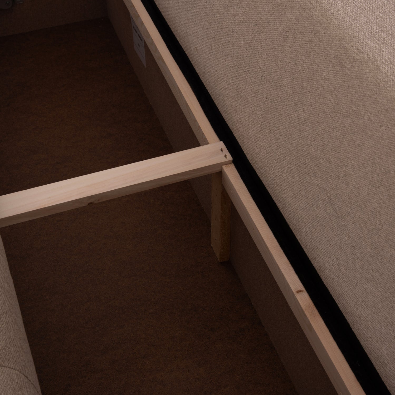 Ъглов разтегател с място за съхранение trendston бежов плат 298x177x95cm