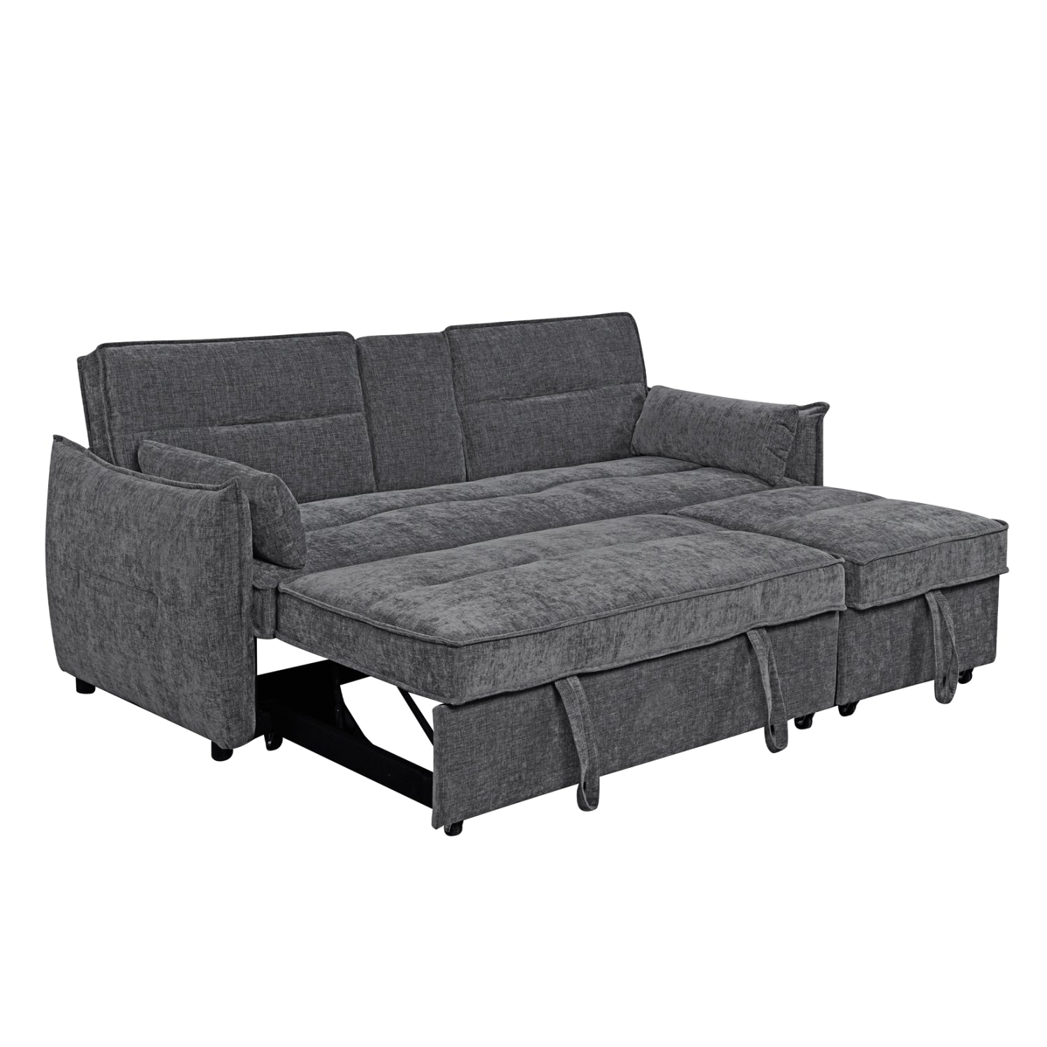 Двуместен разтегаем диван Велар, сив  плат, 208x86x85см.