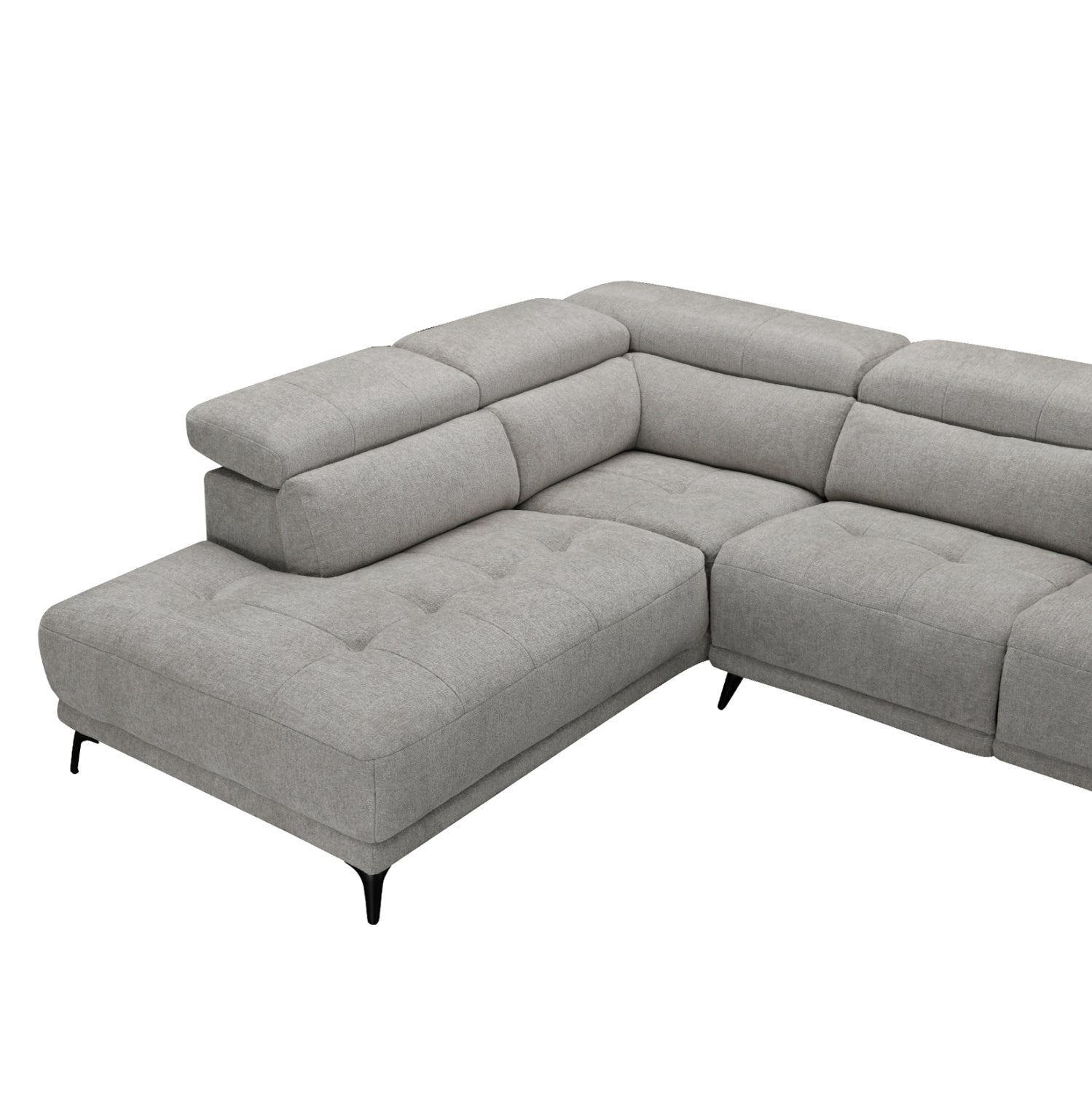 Ляв ъглов COMMODUS 5-местен диван  бежов плат 275x231x77см