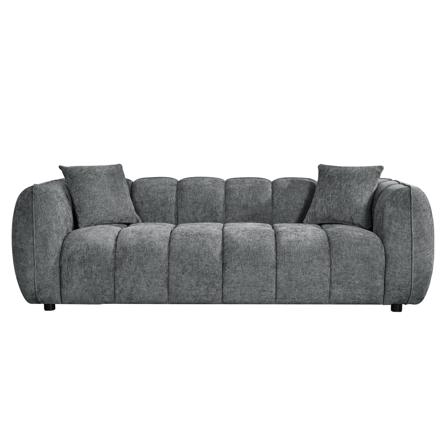 Диван 3 места lykke сив плат 229x89x70hсм.