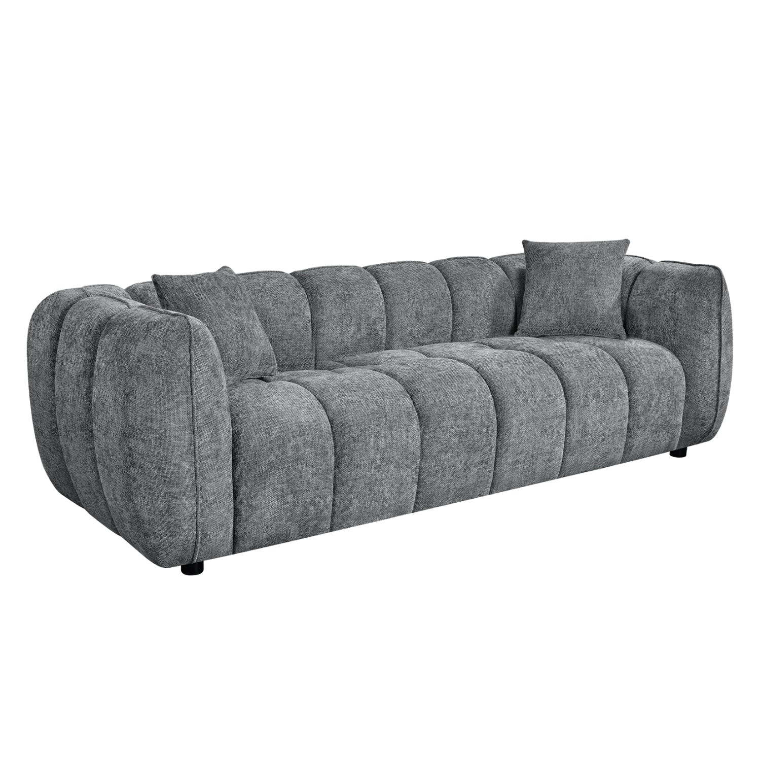 Диван 3 места lykke сив плат 229x89x70hсм.
