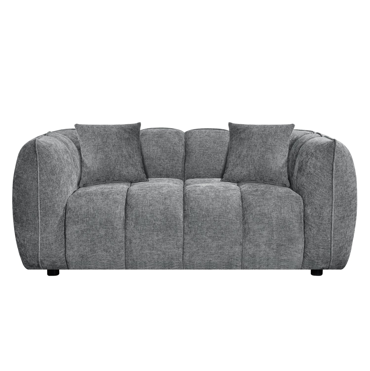 Диван 2-местен lykke сив плат 172x89x70hсм.