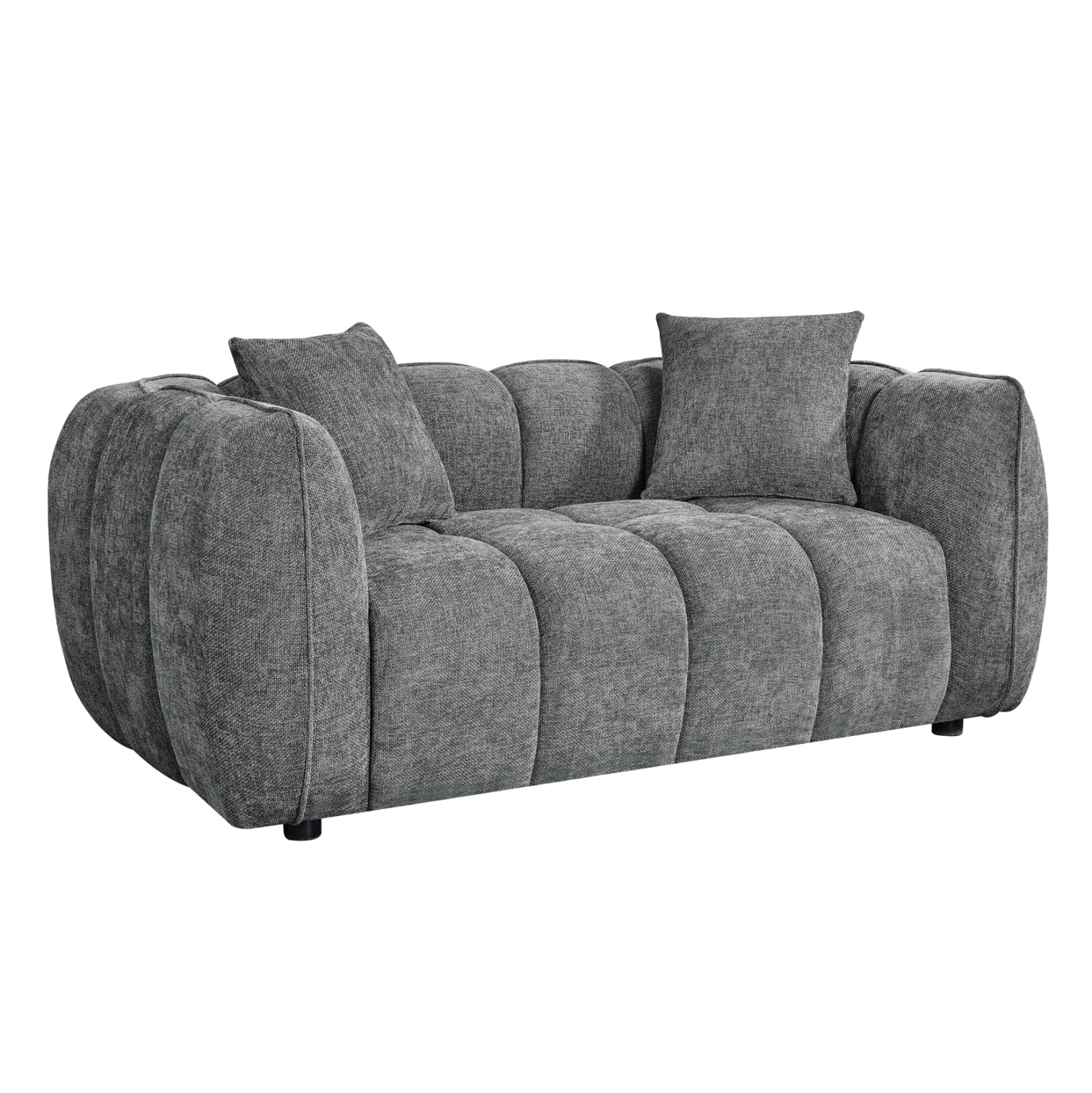 Диван 2-местен lykke сив плат 172x89x70hсм.