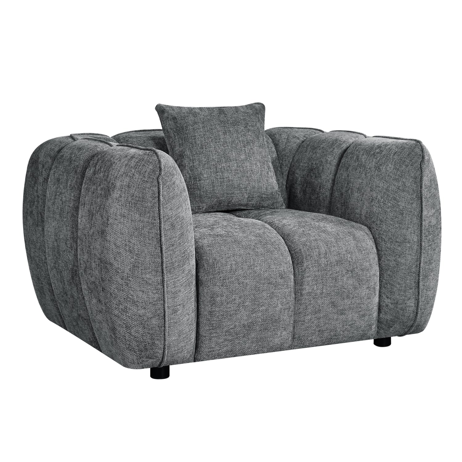 Кресло lykke сив плат 119x89x70hcm