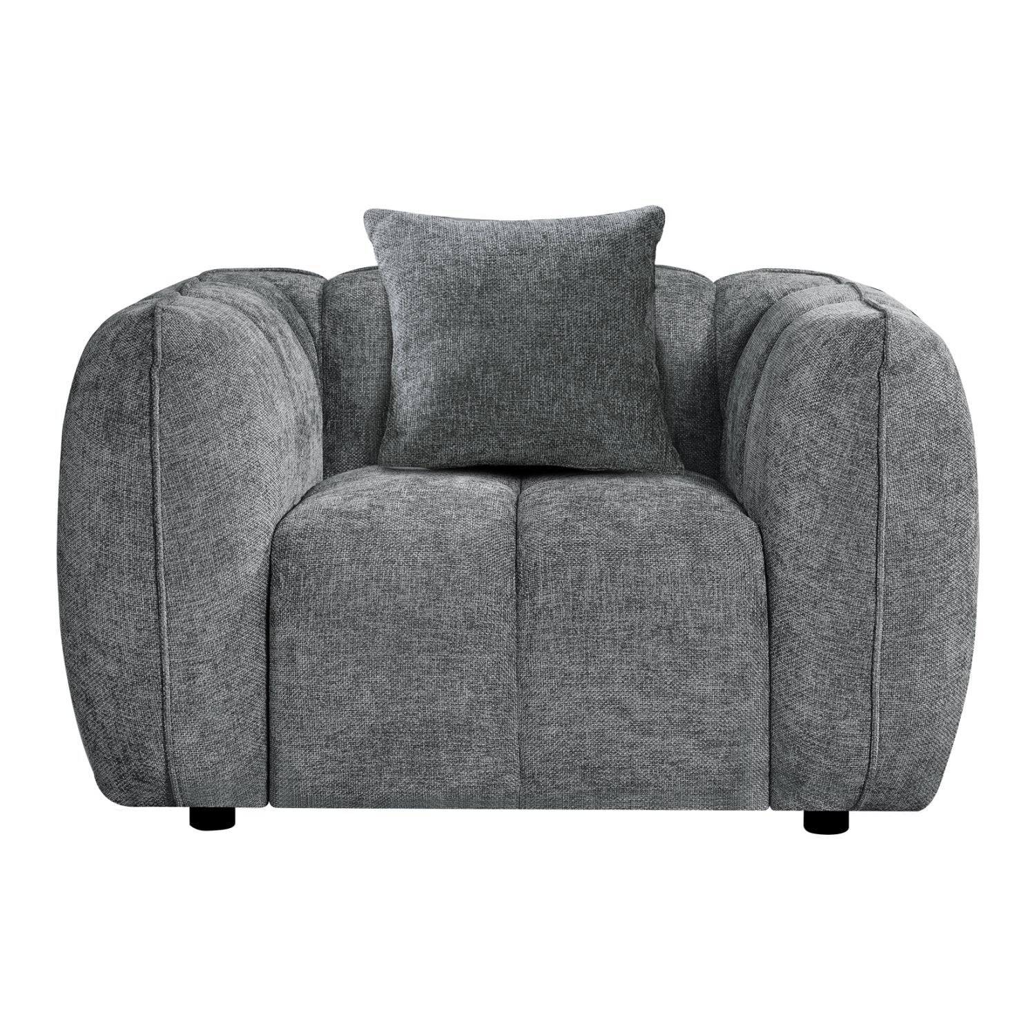 Кресло lykke сив плат 119x89x70hcm