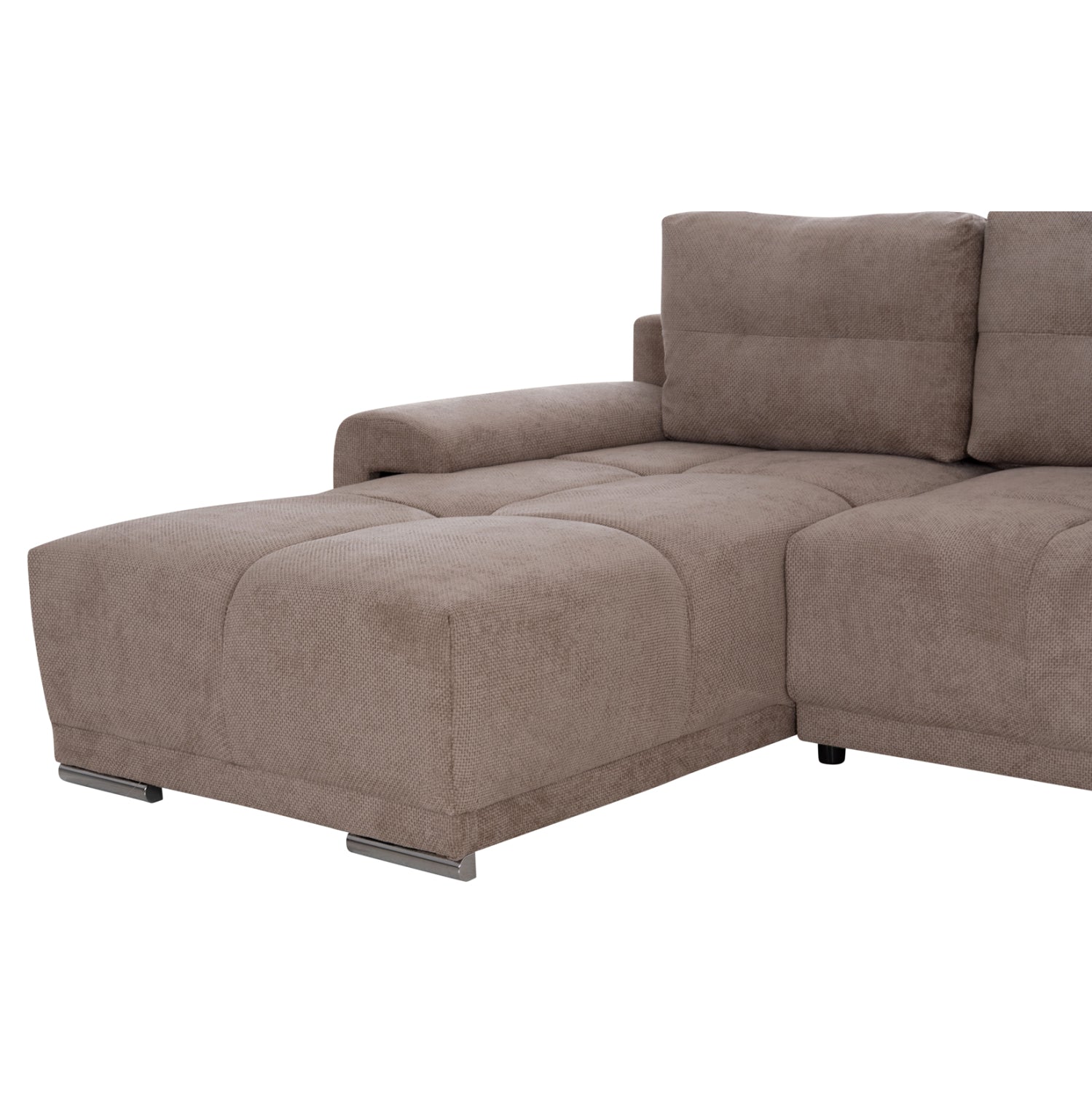 Разтегателен диван ляв ъгъл Comfyra бежов плат 268x180x83см
