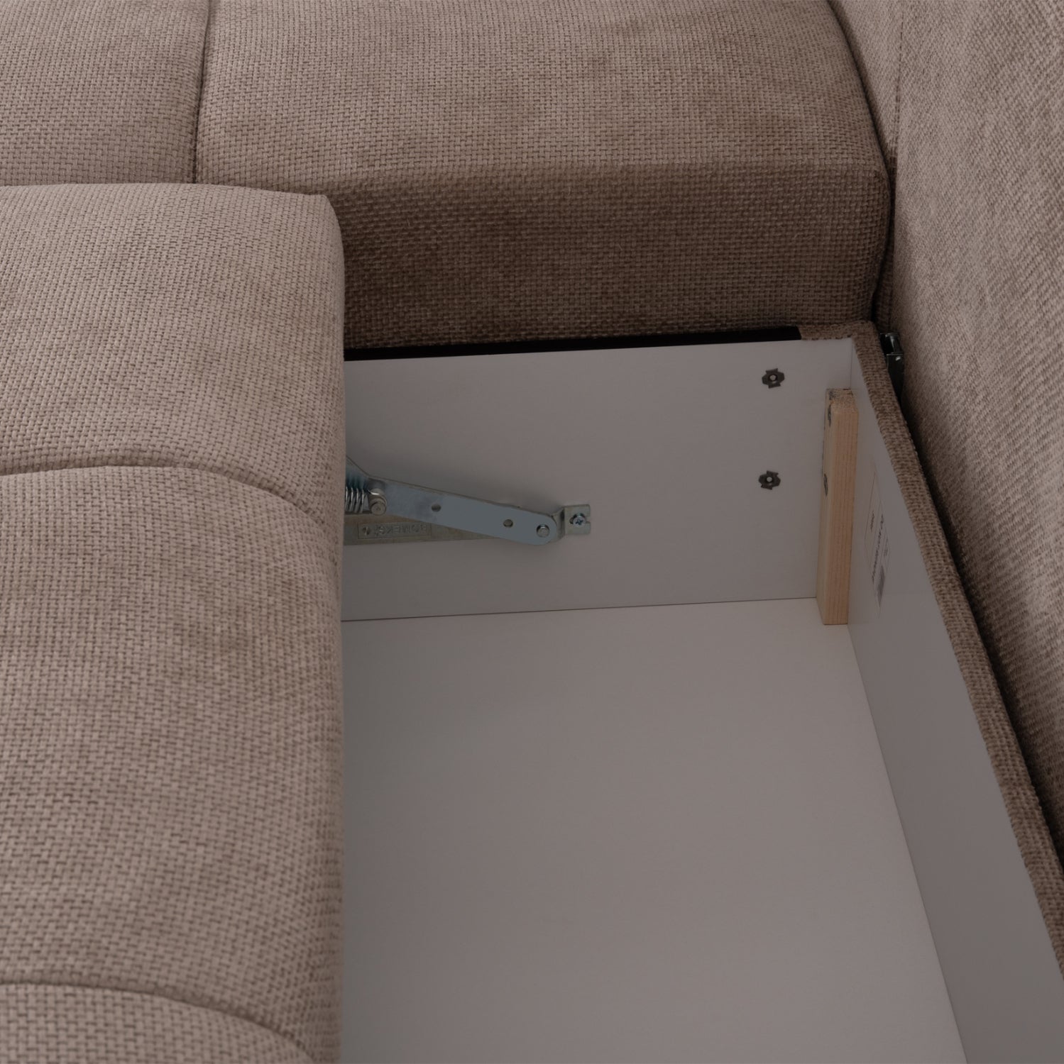 Разтегателен диван ляв ъгъл Comfyra бежов плат 268x180x83см