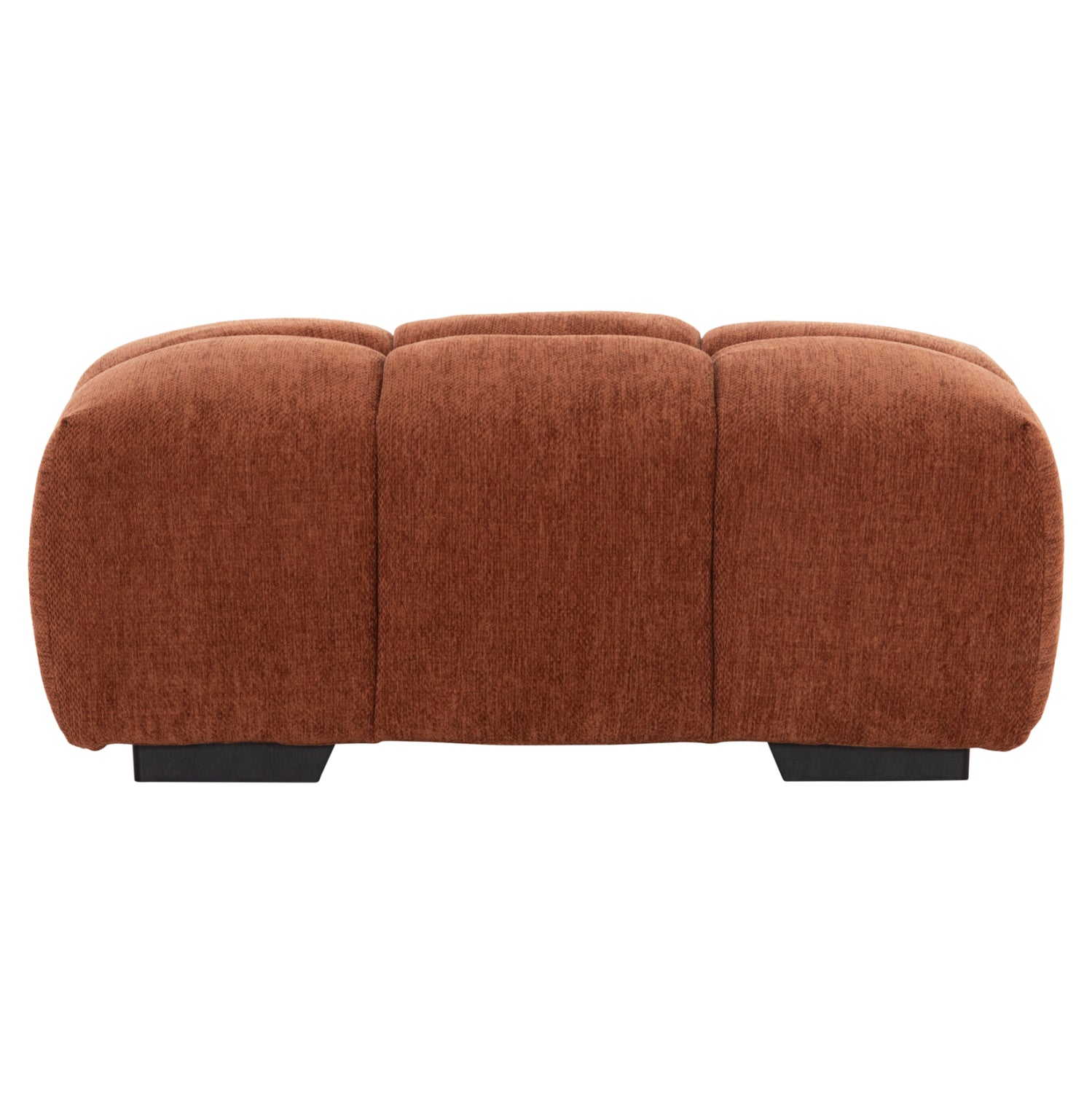 Табуретка за крака Coven, тухлена, червена, плат, 100x65x37 височинни см.