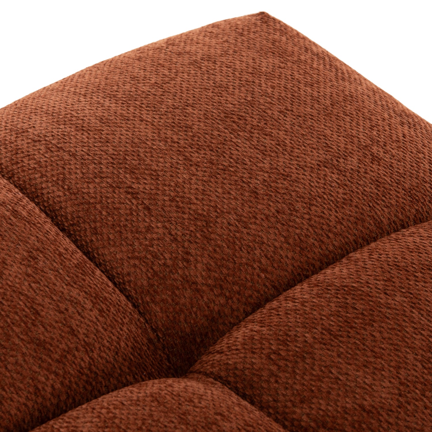 Табуретка за крака Coven, тухлена, червена, плат, 100x65x37 височинни см.