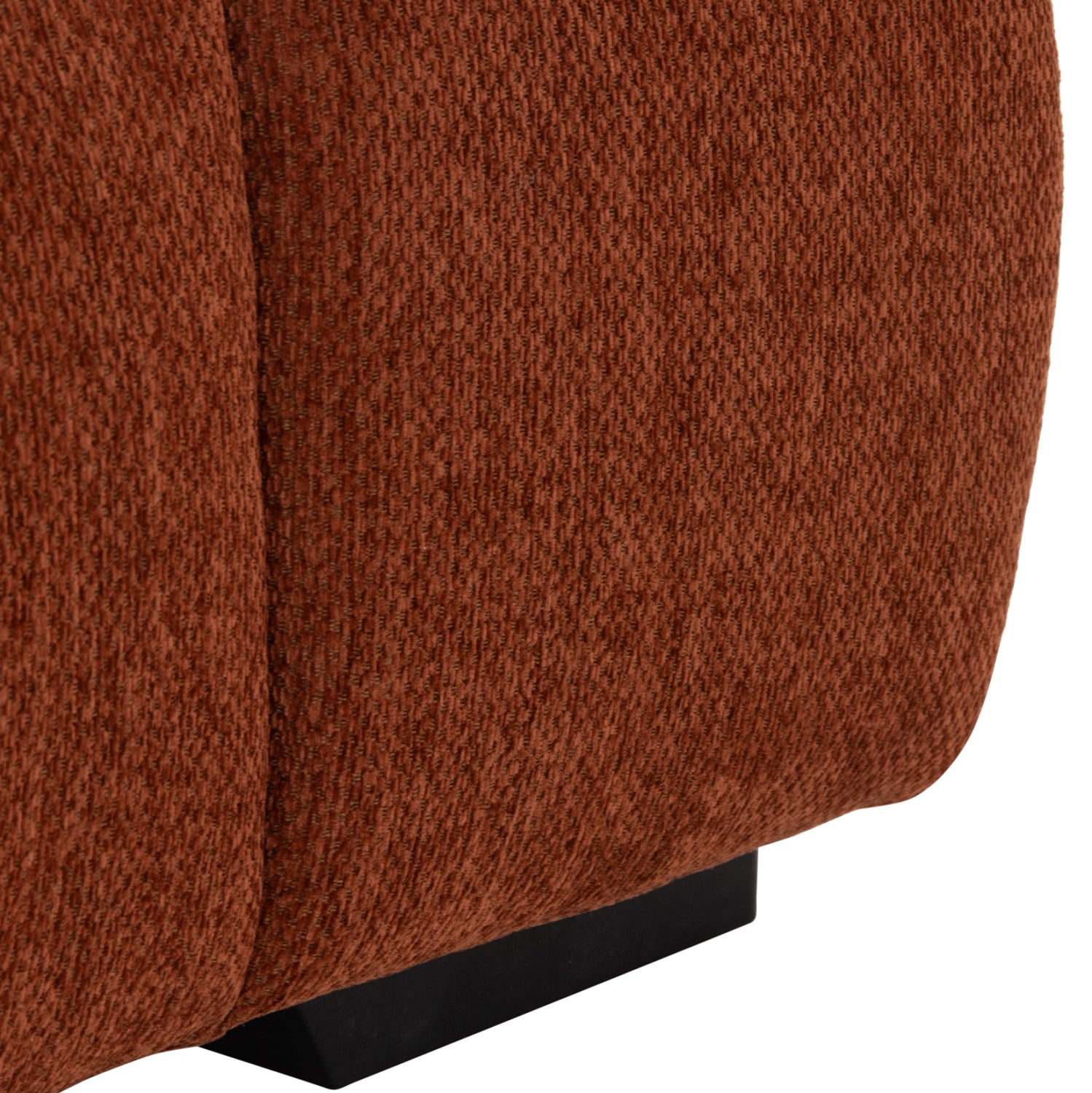 Табуретка за крака Coven, тухлена, червена, плат, 100x65x37 височинни см.