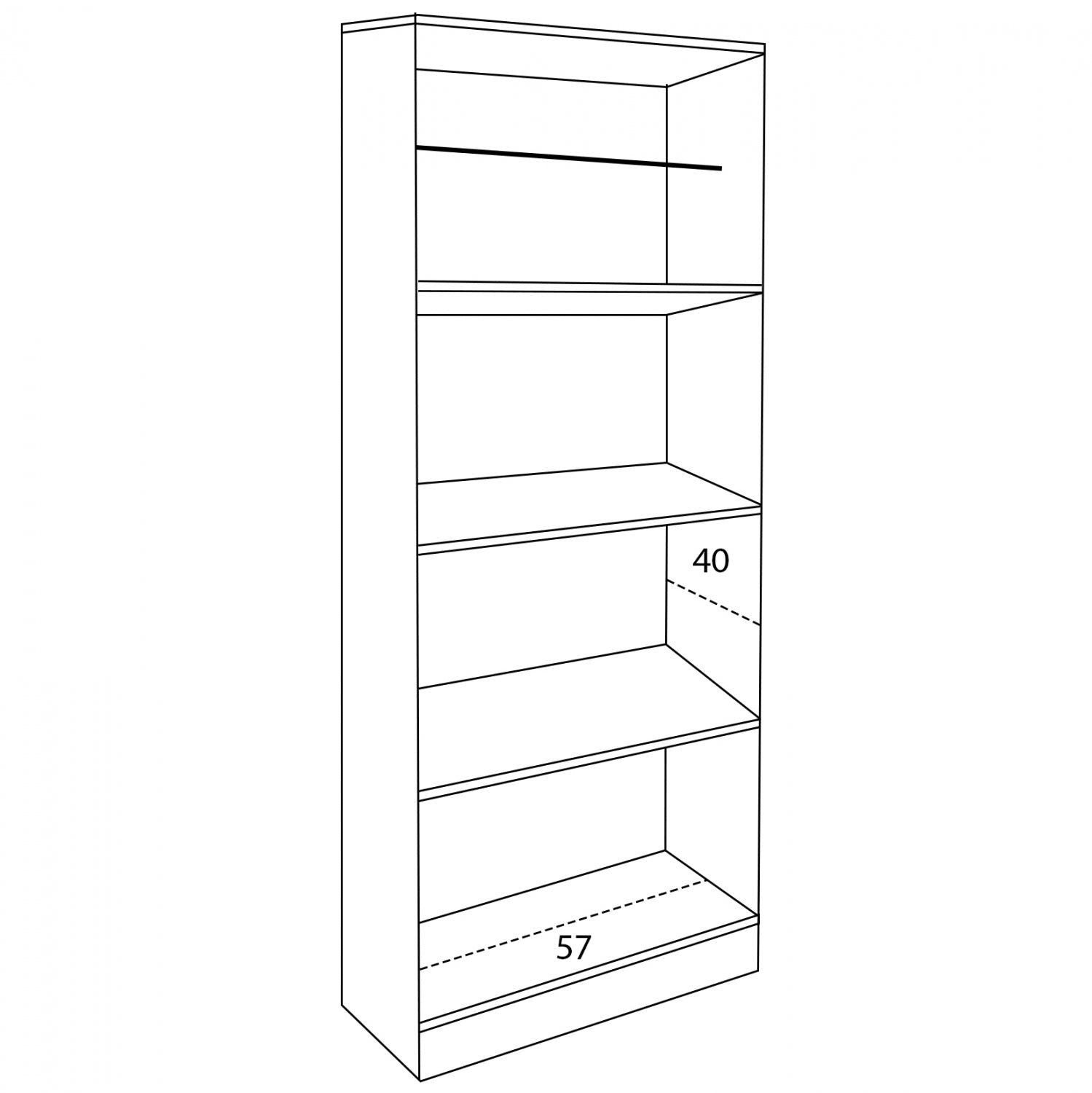 Гардероб BAILEY цвят зебрано 60X42X180см