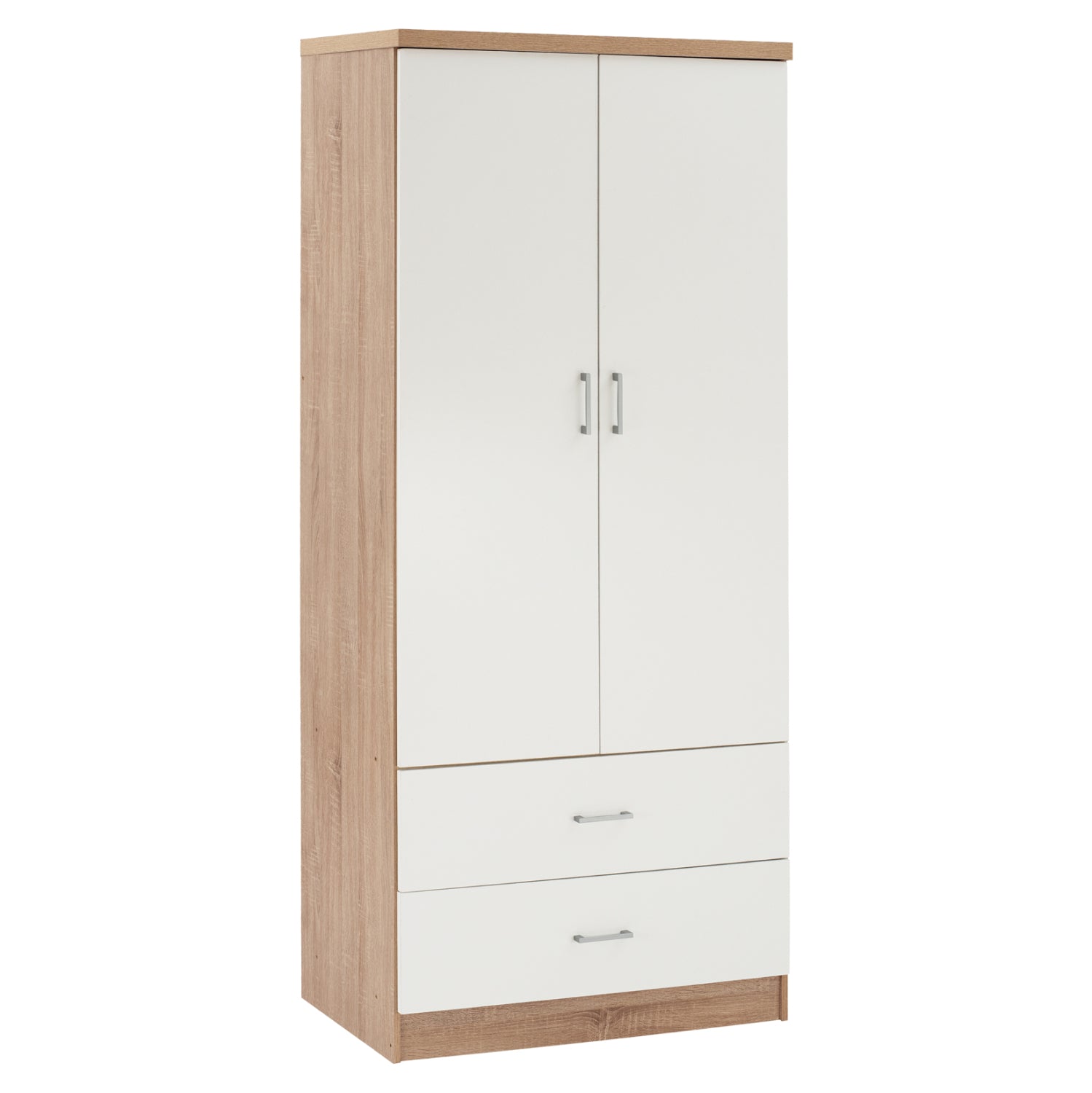 Гардероб CAPRI  80х42.5х180 -цвят сонома-бял