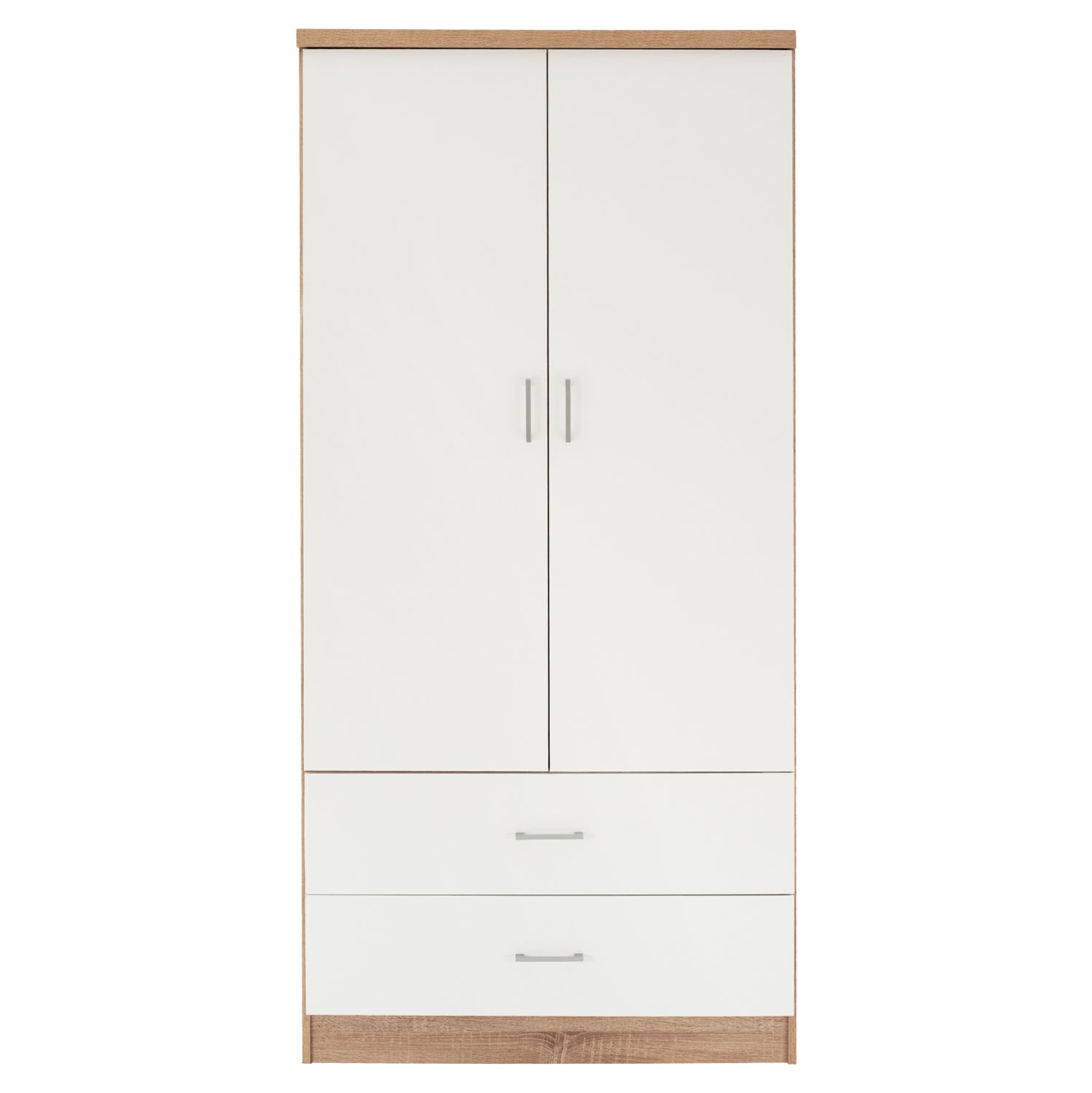 Гардероб CAPRI  80х42.5х180 -цвят сонома-бял