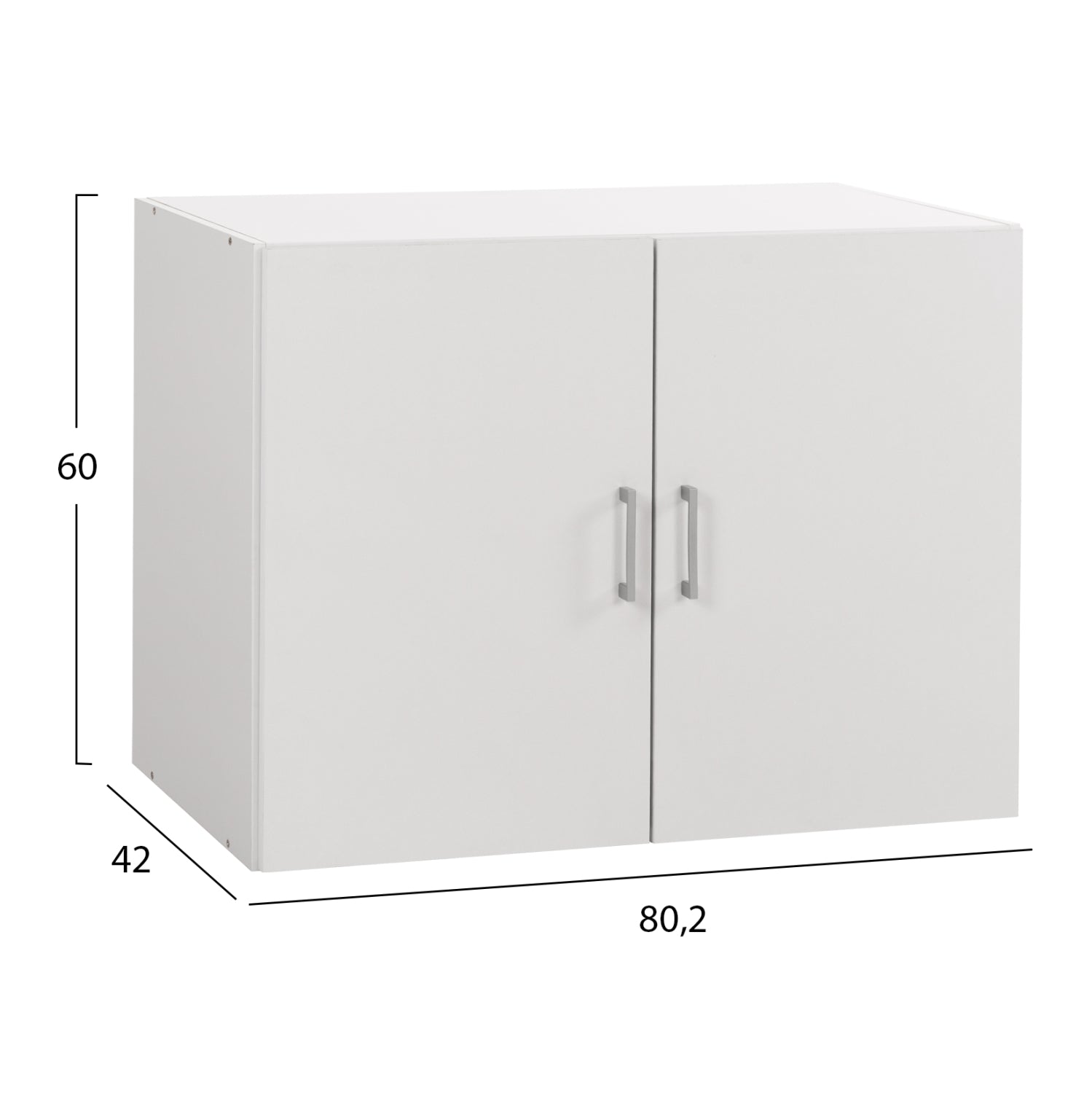 Надстройка за гардероб JASLYN  бял цвят 80.2x42x60см