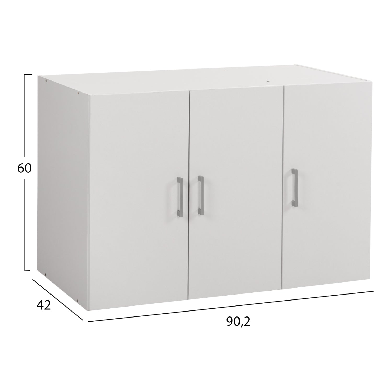 Надстройка за гардероб ALIVIA  бял цвят 90.2x42x60см