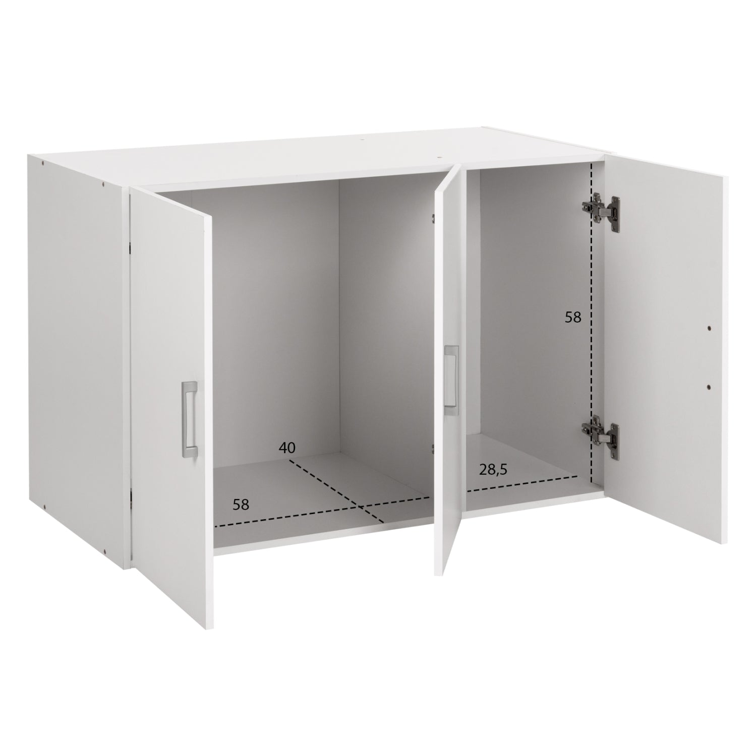 Надстройка за гардероб ALIVIA  бял цвят 90.2x42x60см